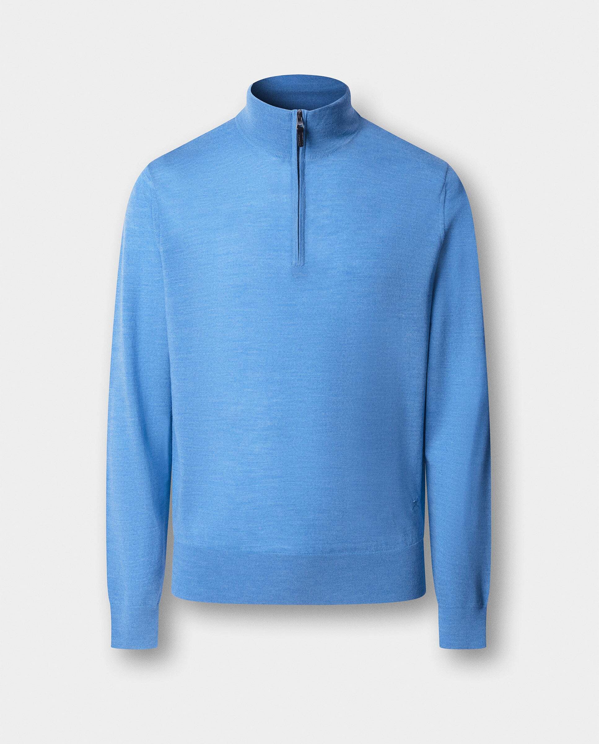 Jersey de hombre de lana merino con cremallera - Hackett - Azul Azul-9