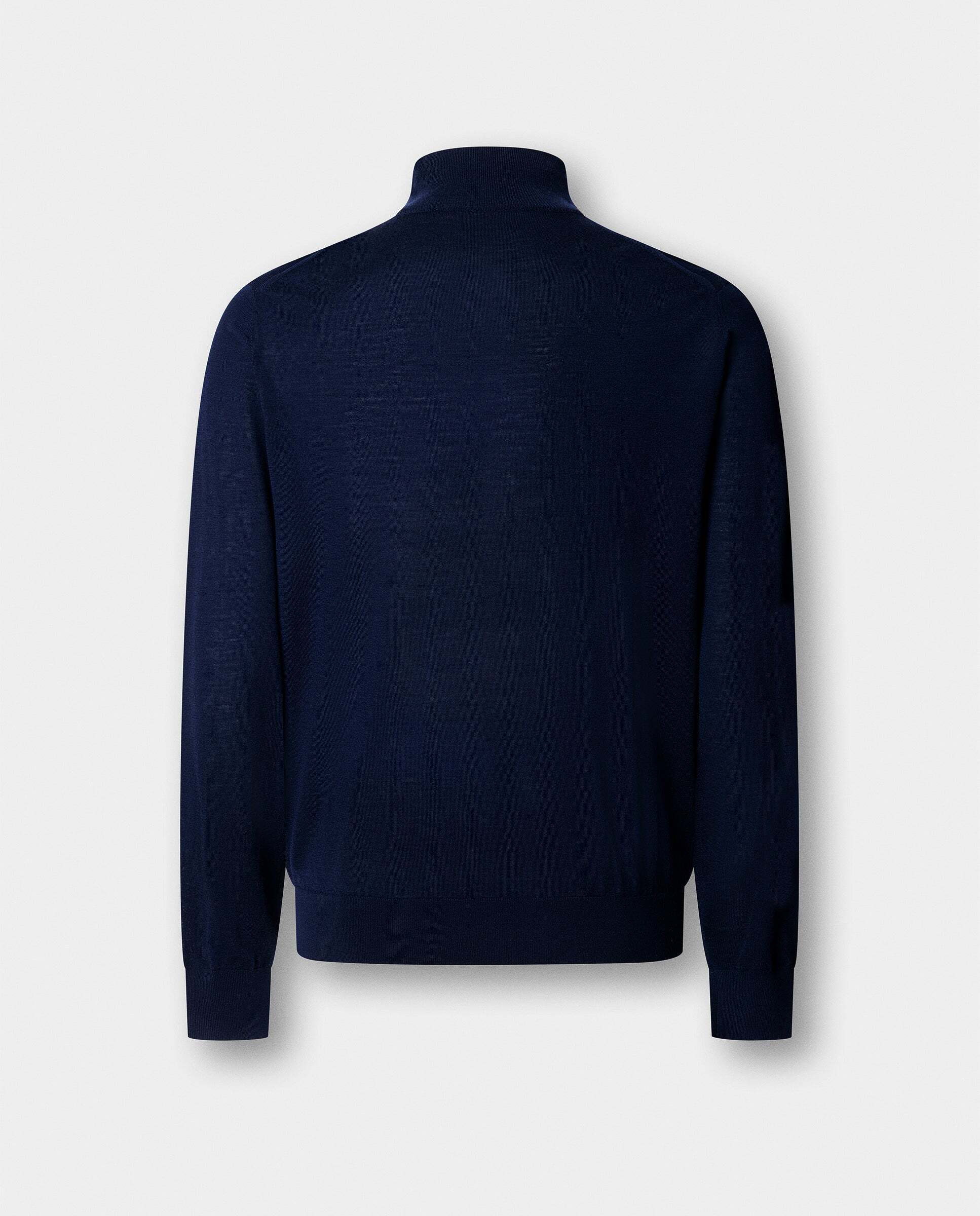 Imagen 6 de Jersey de hombre de lana merino con cremallera - Hackett - Azul marino Azul marino