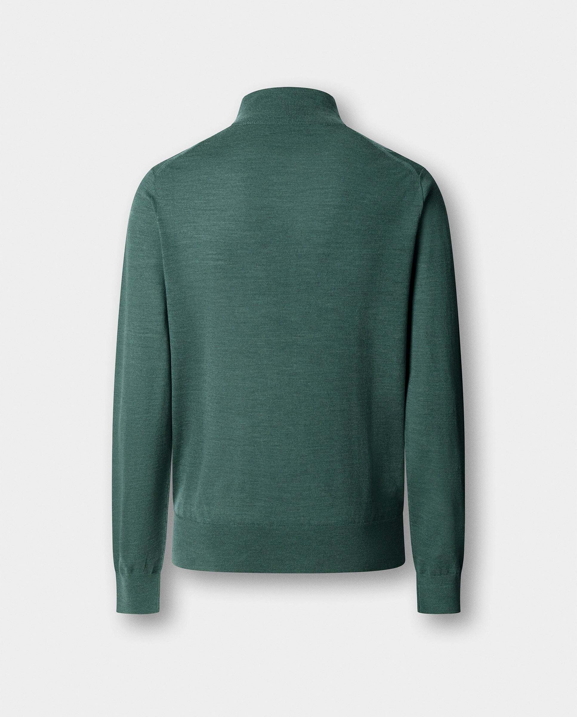 Imagen 8 de Jersey de hombre de lana merino con cremallera - Hackett - Verde Verde