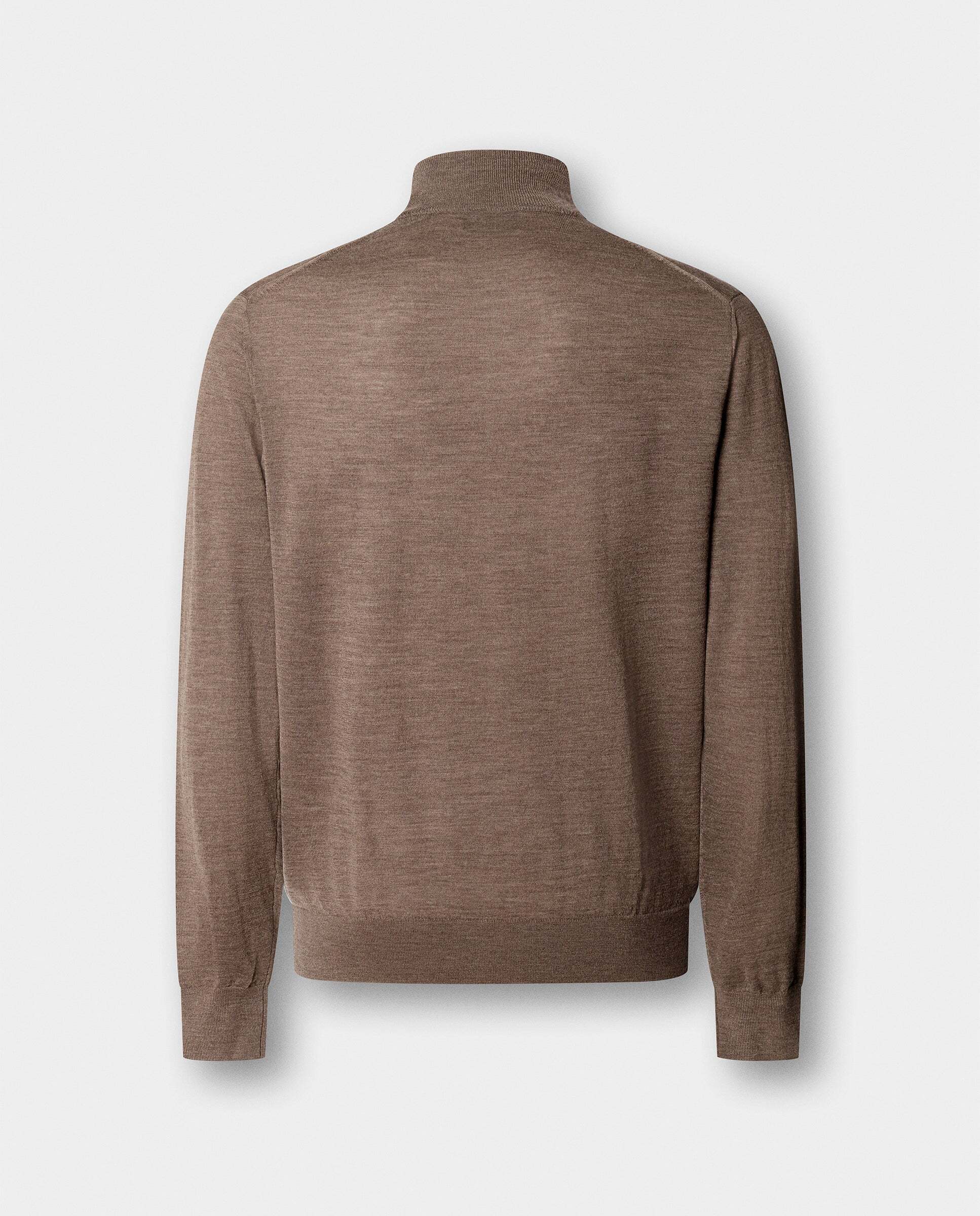 Jersey de hombre de lana merino con cremallera - Hackett - Natural Natural-6