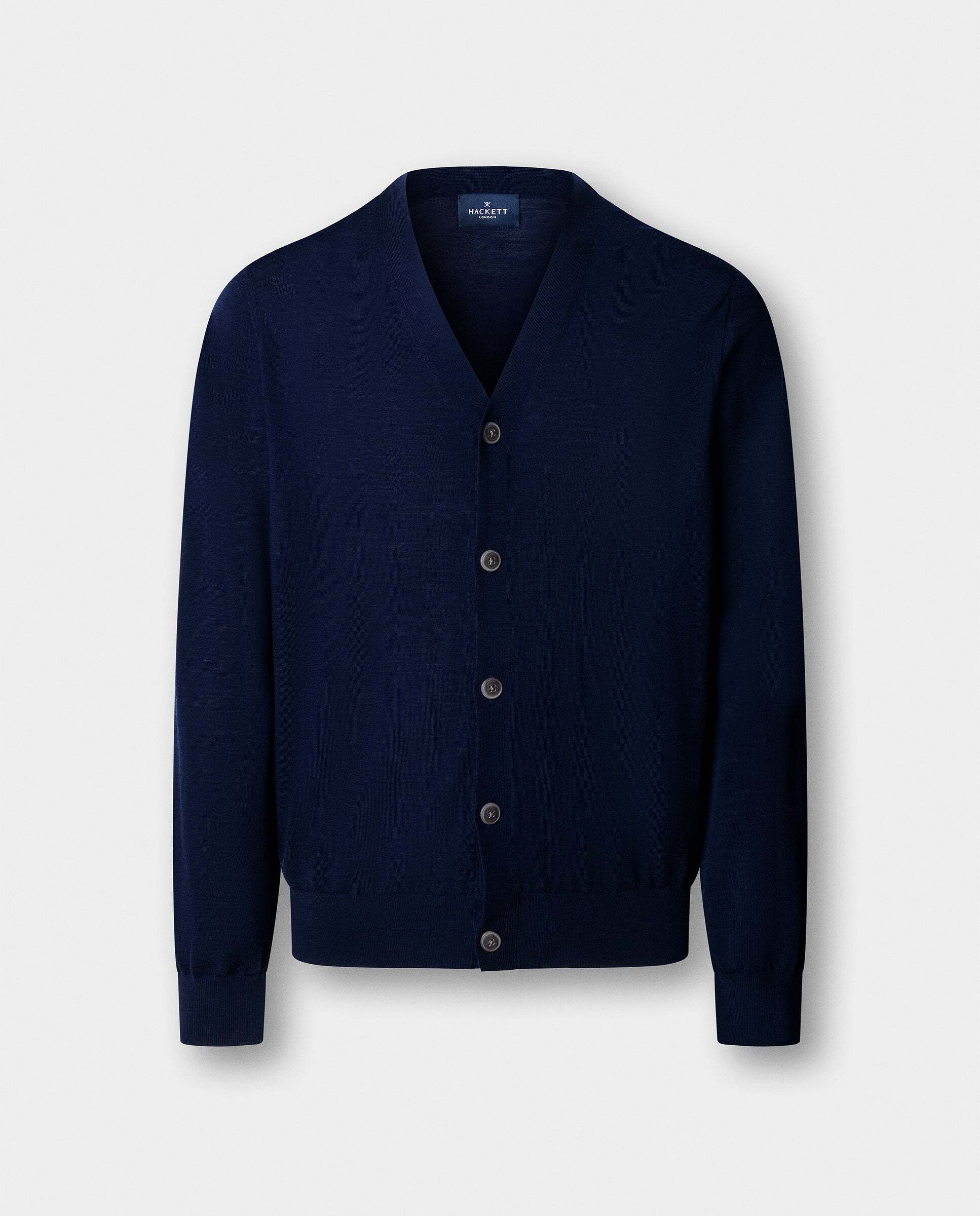 Cárdigan de hombre de lana merino - Hackett - Azul Azul-6