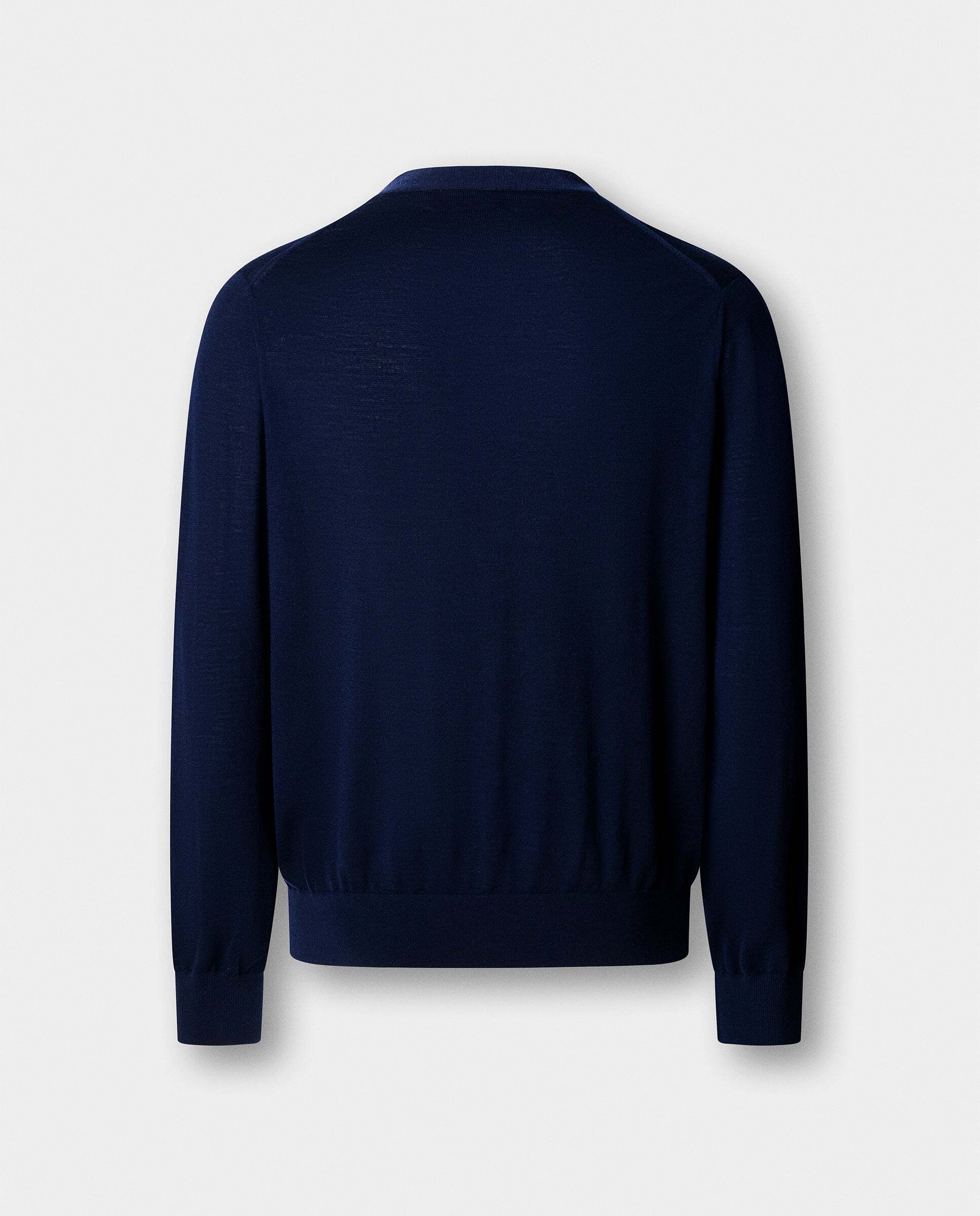 Cárdigan de hombre de lana merino - Hackett - Azul Azul-5