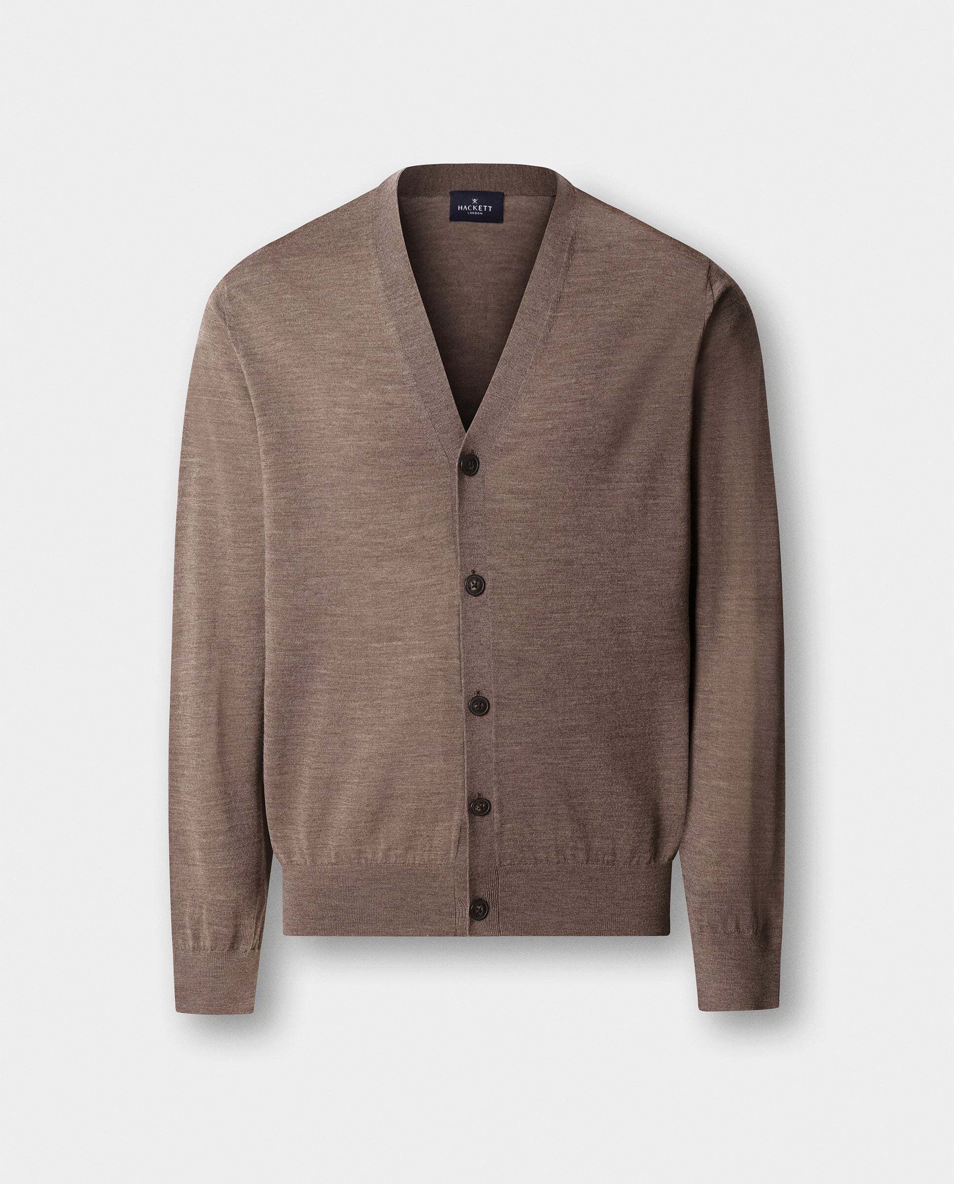 Cárdigan de hombre de lana merino - Hackett - Natural Natural-9