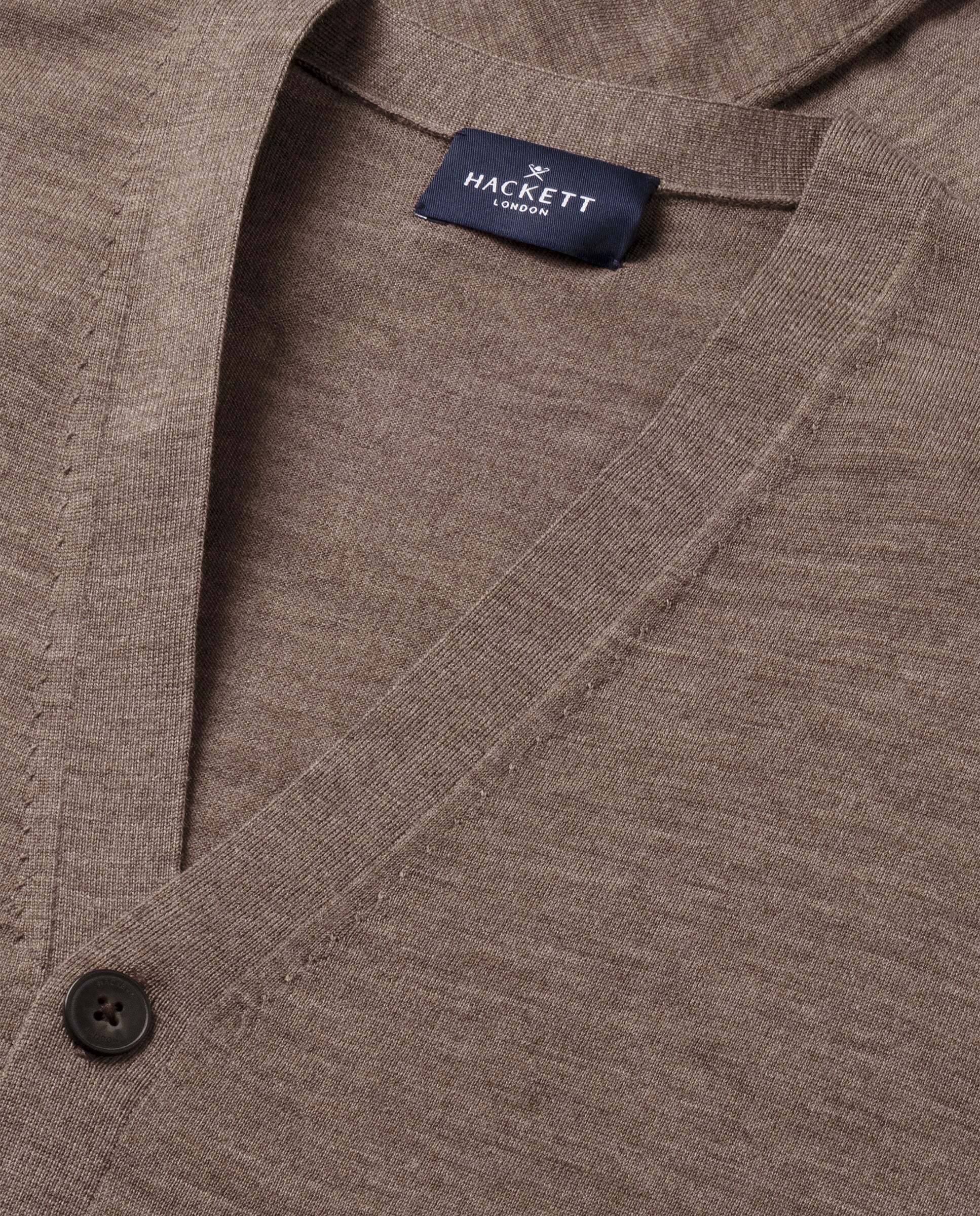 Cárdigan de hombre de lana merino - Hackett - Beige Beige-8