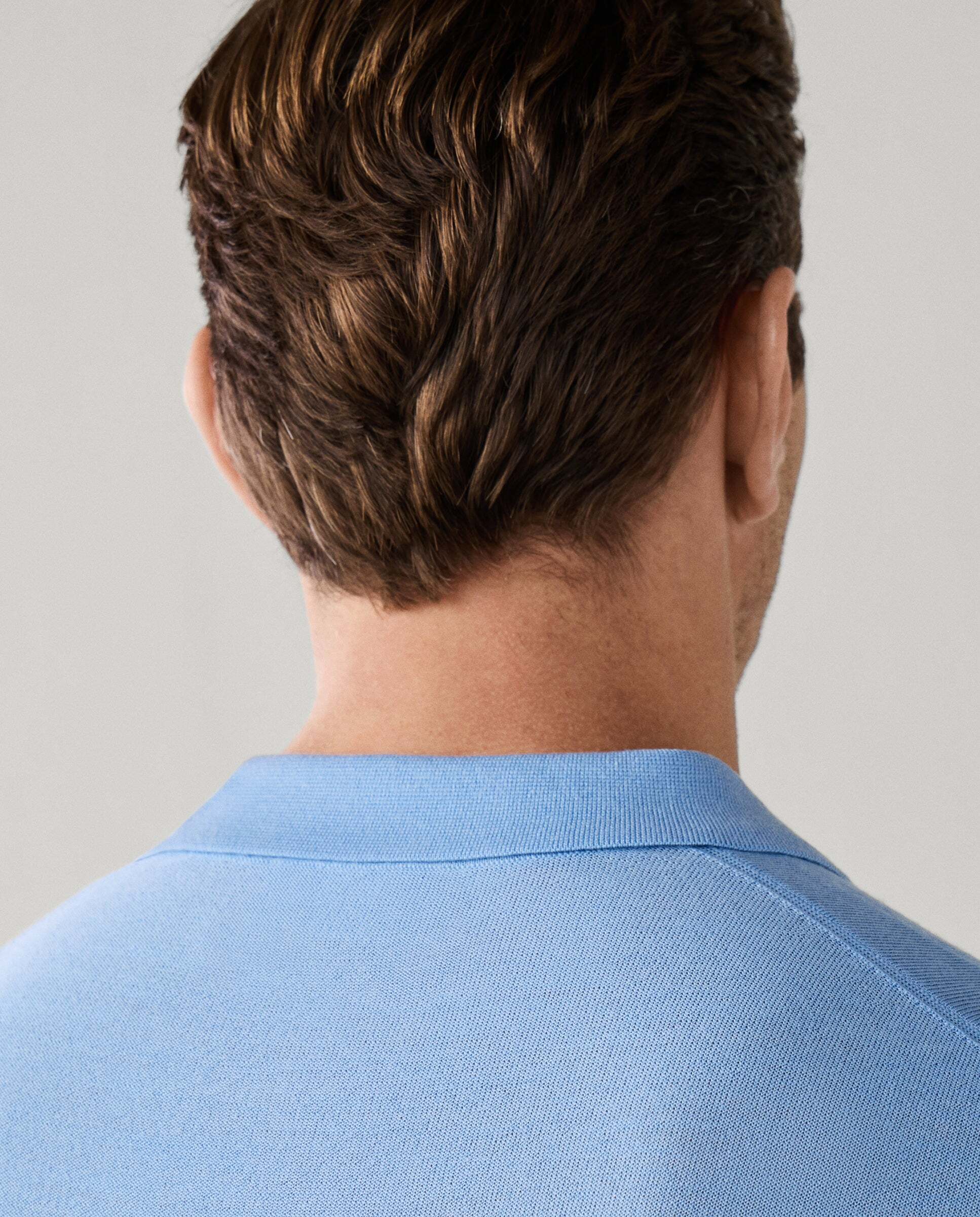 Polo manga corta mezcla de seda fit clásico - Hackett - Azul Azul-5