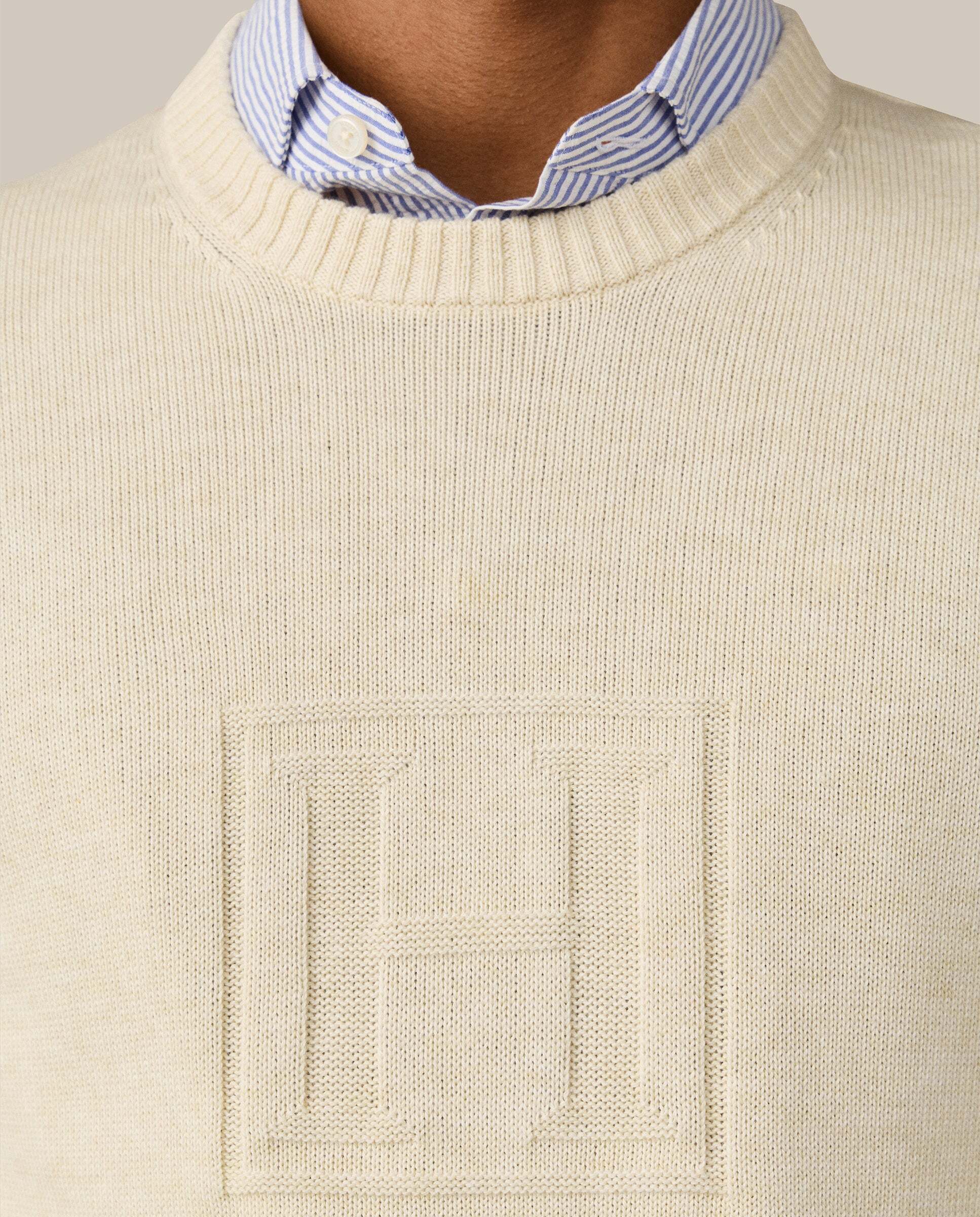 Sudadera de hombre cuello redondo con logo h - Hackett - Natural Natural-5
