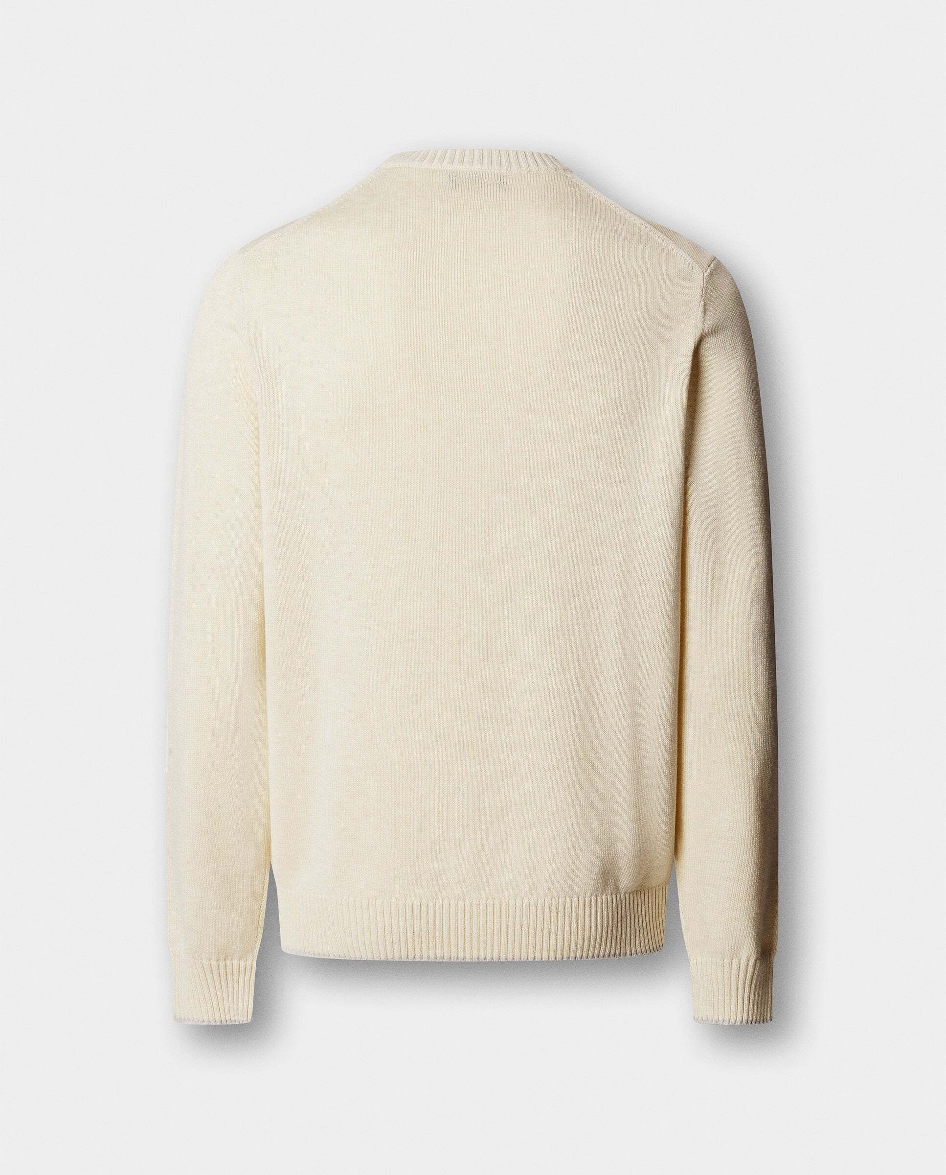 Sudadera de hombre cuello redondo con logo h - Hackett - Natural Natural-8