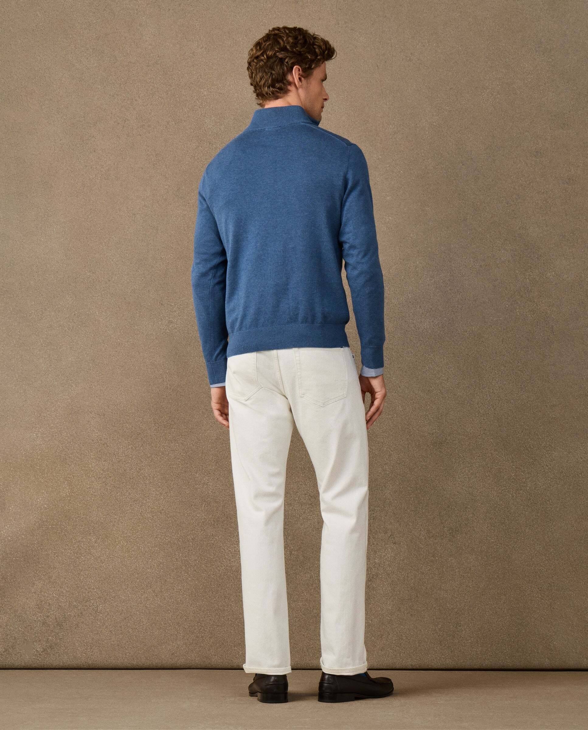 Jersey con cremallera algodón - Hackett - Azul Azul-3