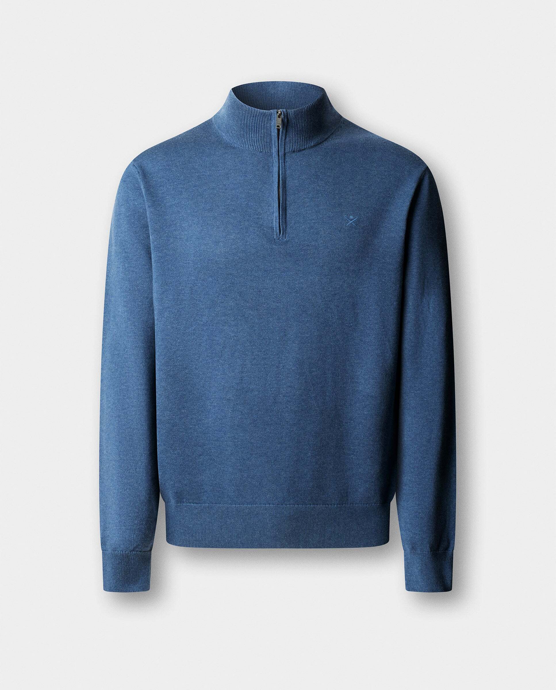 Jersey con cremallera algodón - Hackett - Azul Azul-5
