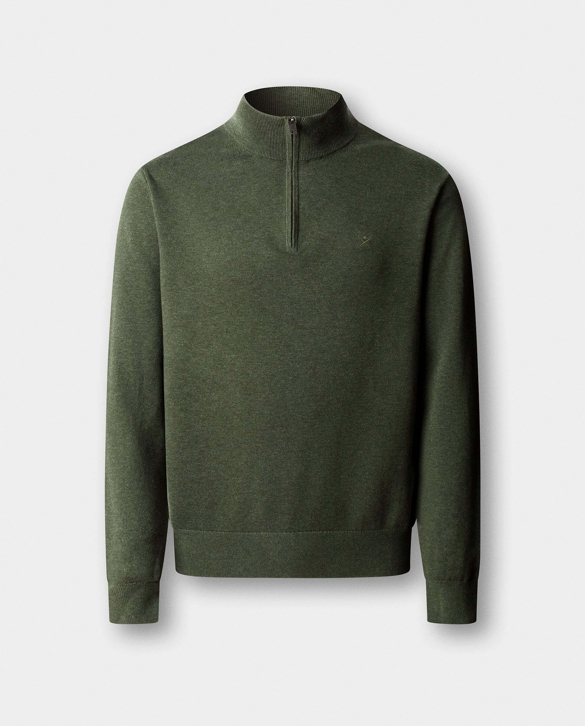 Jersey con cremallera algodón - Hackett - Verde Verde-5