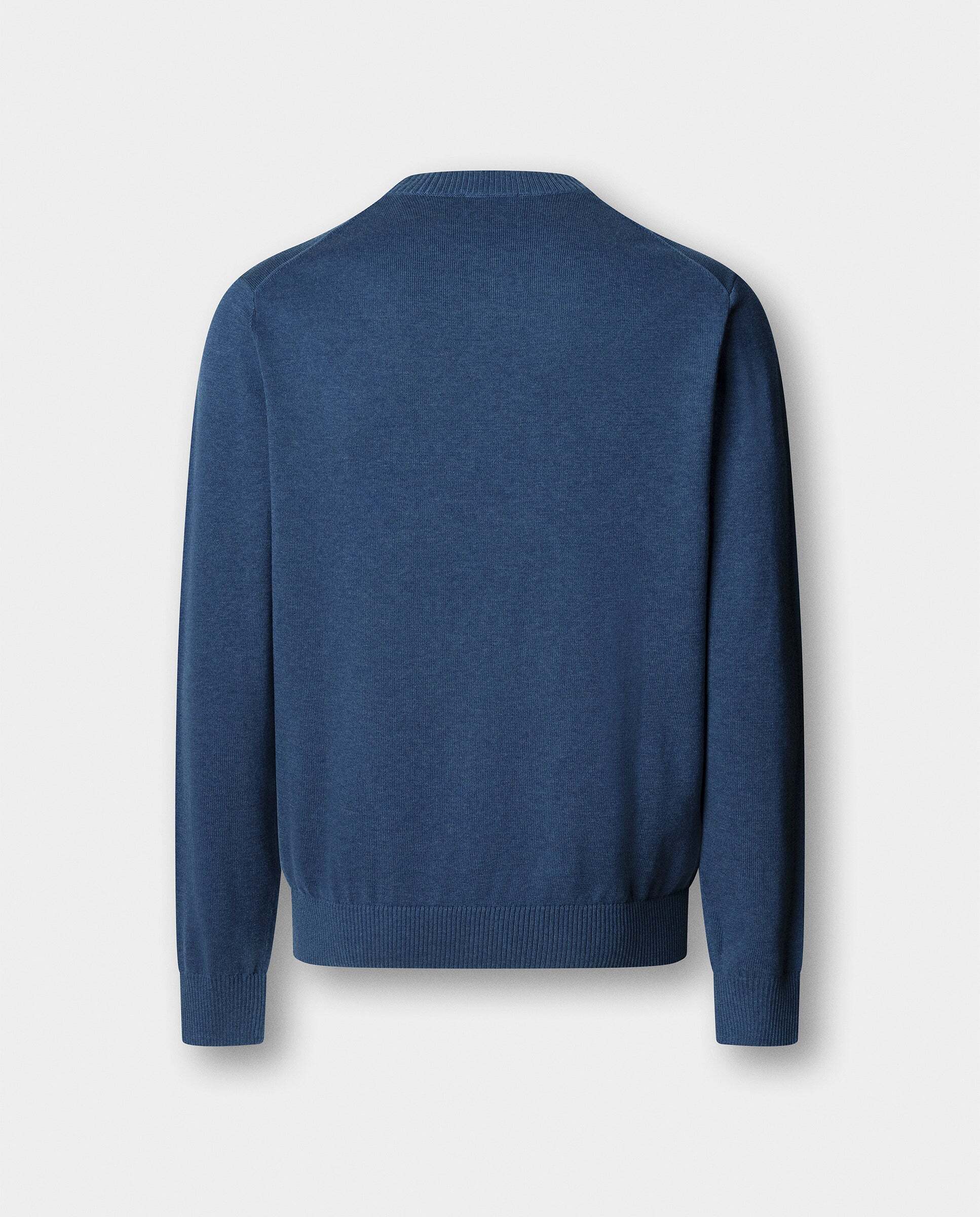 Jersey de hombre con cuello redondo algodón - Hackett - Azul Azul-8