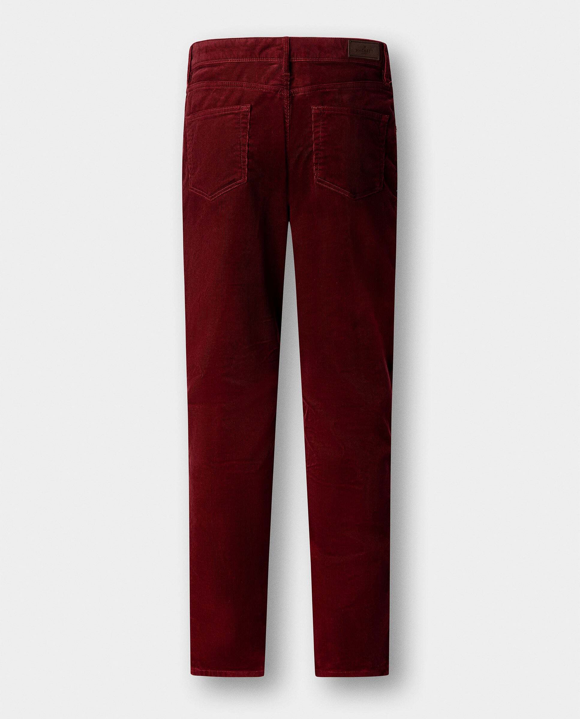 Pantalón de hombre pana 5 bolsillos fit regular - Hackett - Rojo Rojo-5