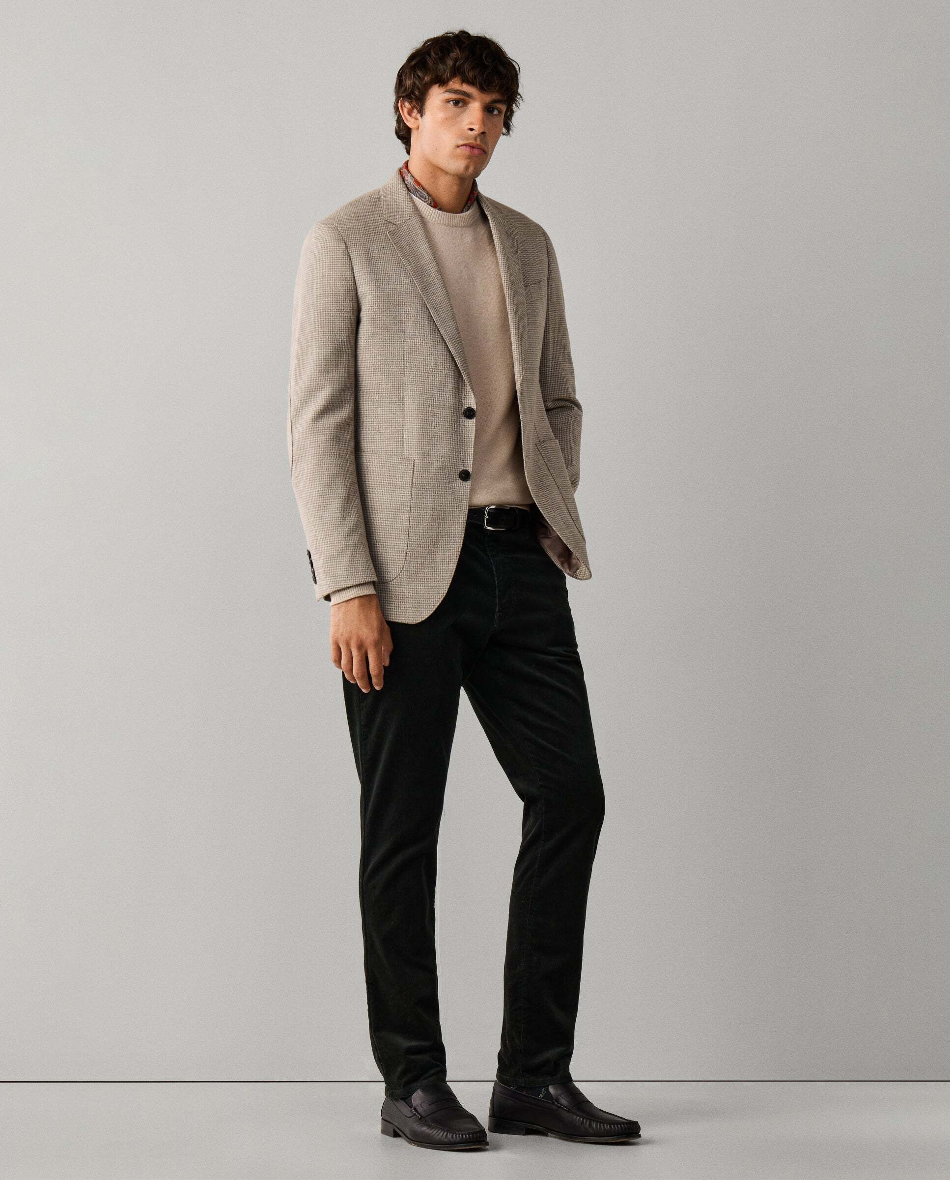 Pantalón de hombre pana 5 bolsillos fit regular - Hackett - Verde Verde-1