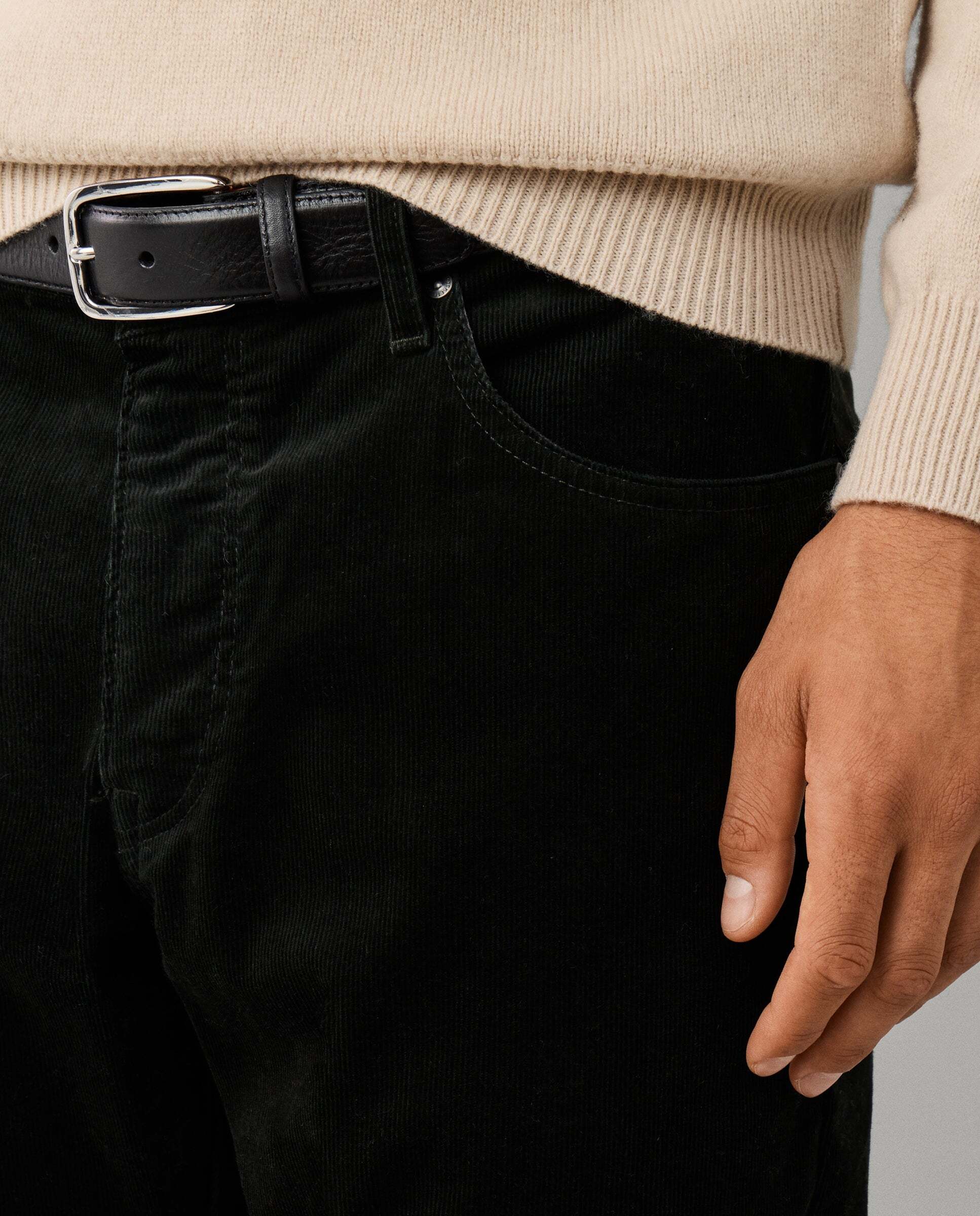 Pantalón de hombre pana 5 bolsillos fit regular - Hackett - Verde Verde-4