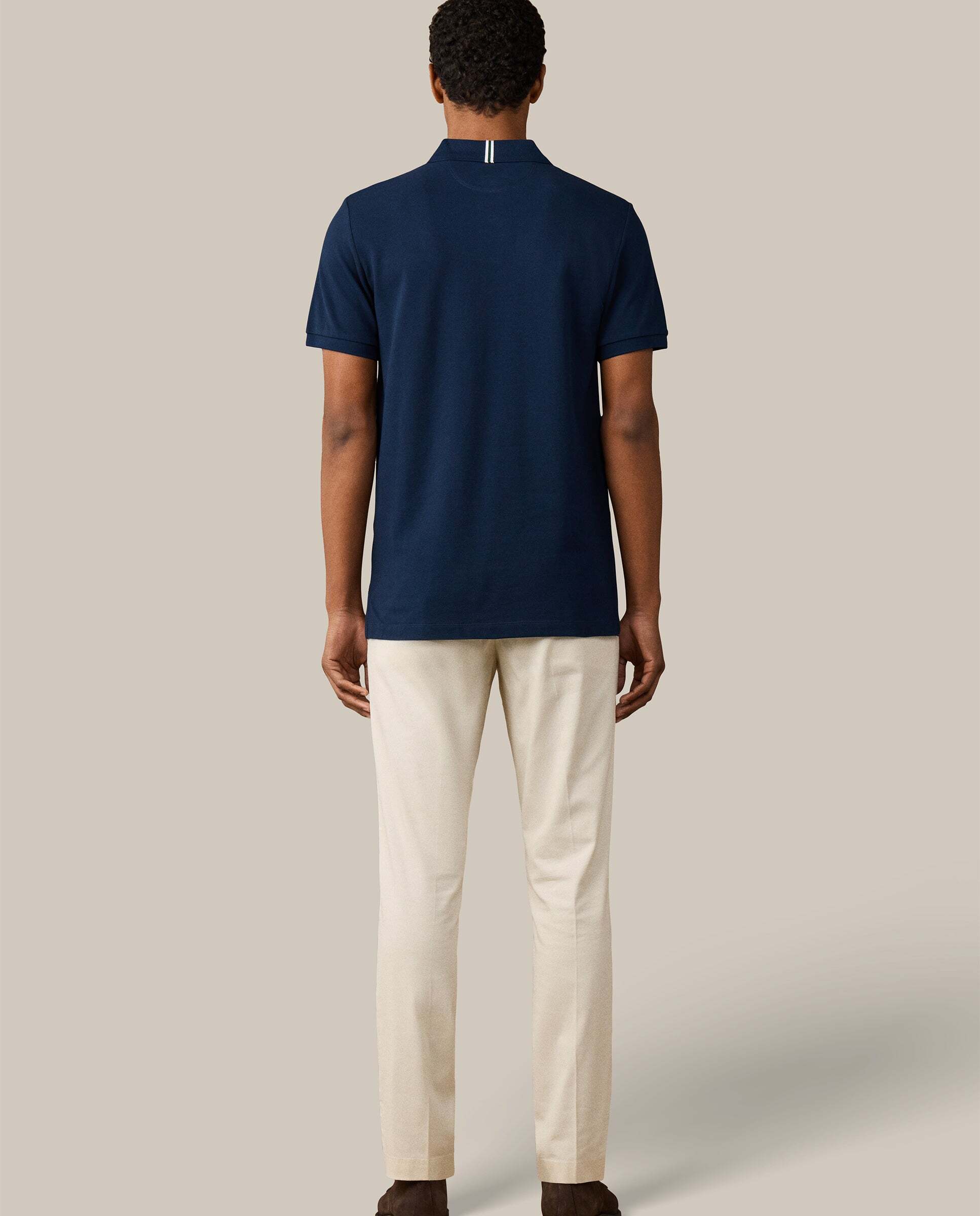 Polo de hombre de manga corta con número fit clásico - Hackett - Azul Azul-3