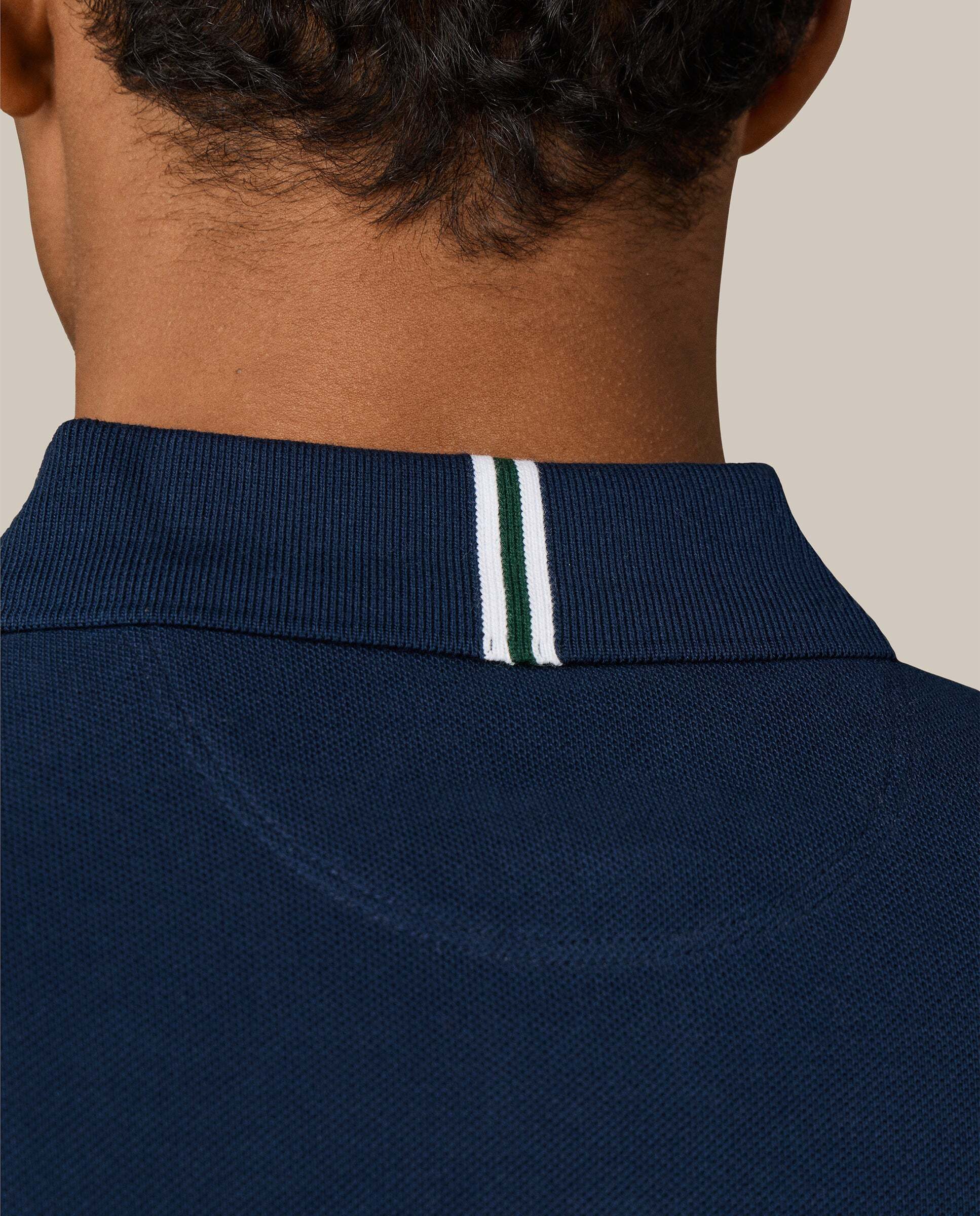 Polo de hombre de manga corta con número fit clásico - Hackett - Azul Azul-5