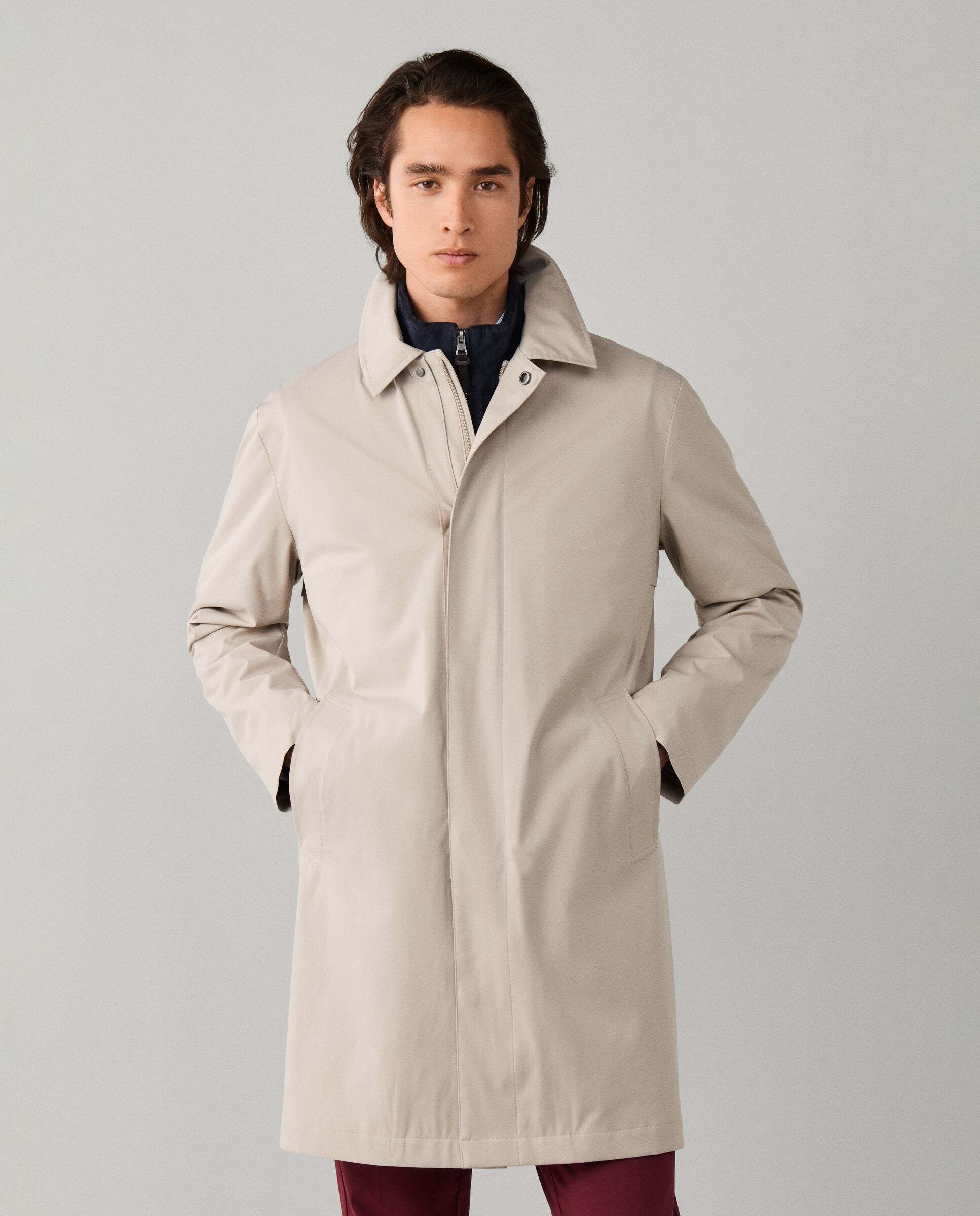 Chaqueta de hombre impermeable sloane - Hackett - Natural Natural-1