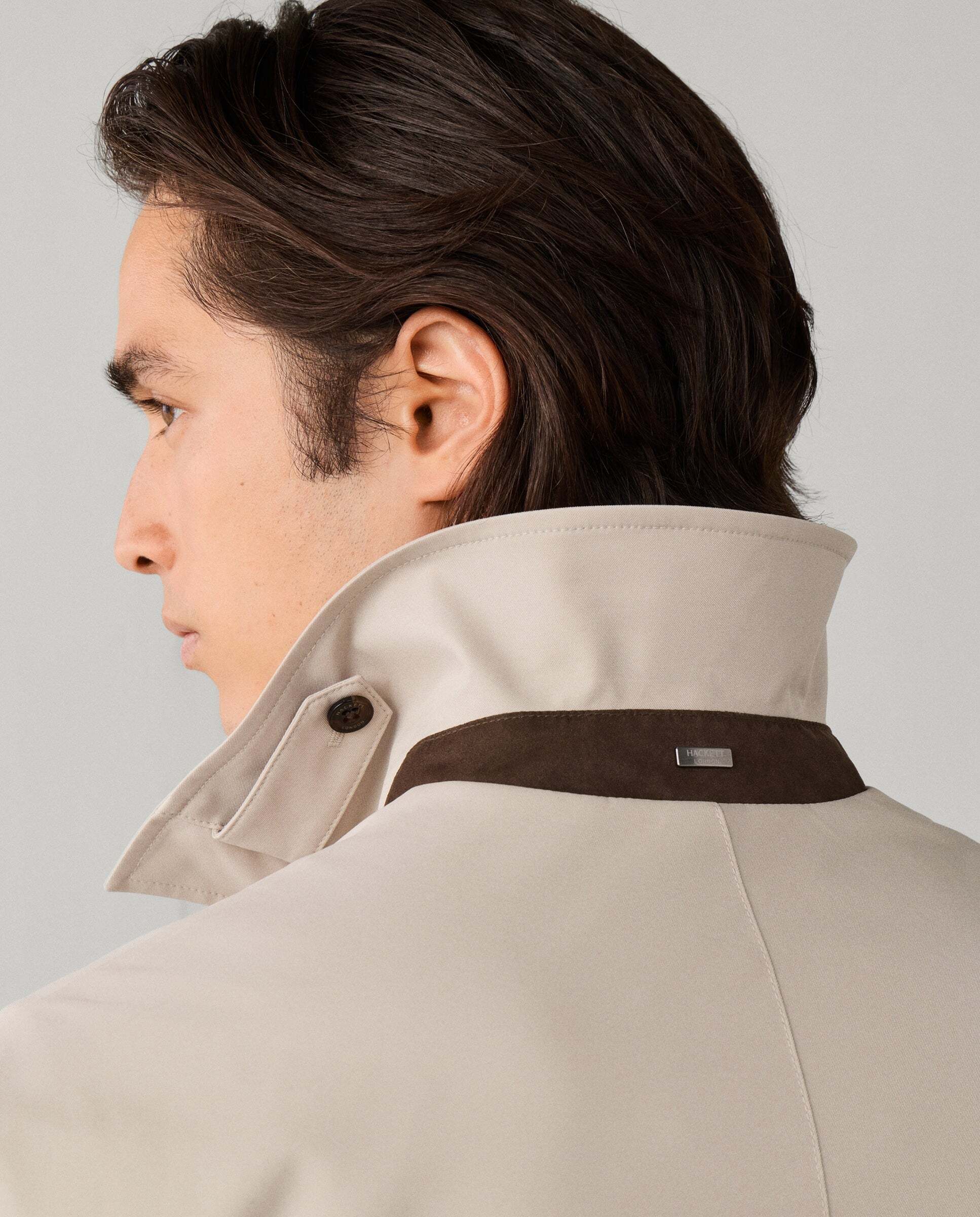 Chaqueta de hombre impermeable sloane - Hackett - Natural Natural-4