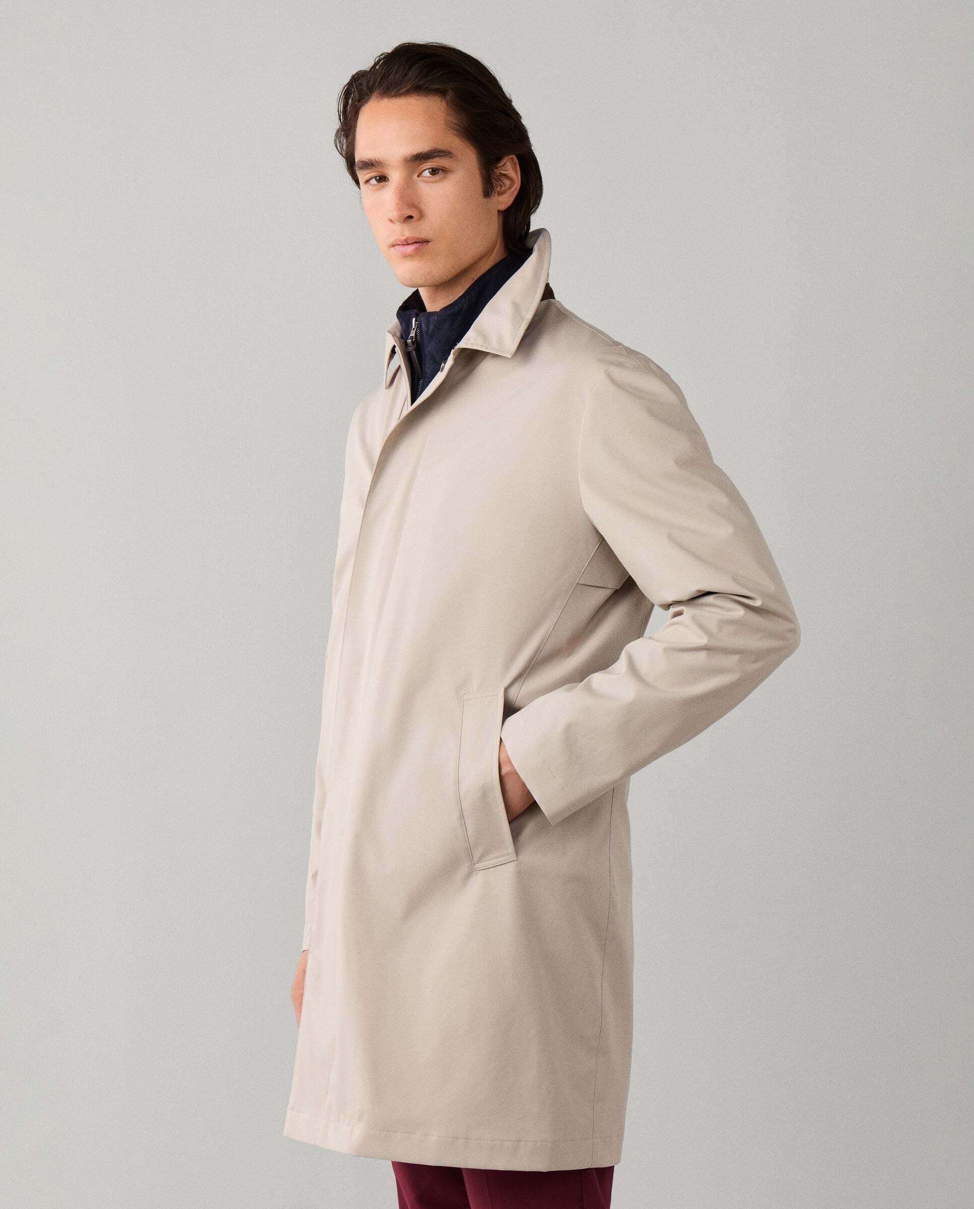 Chaqueta de hombre impermeable sloane - Hackett - Natural Natural-6