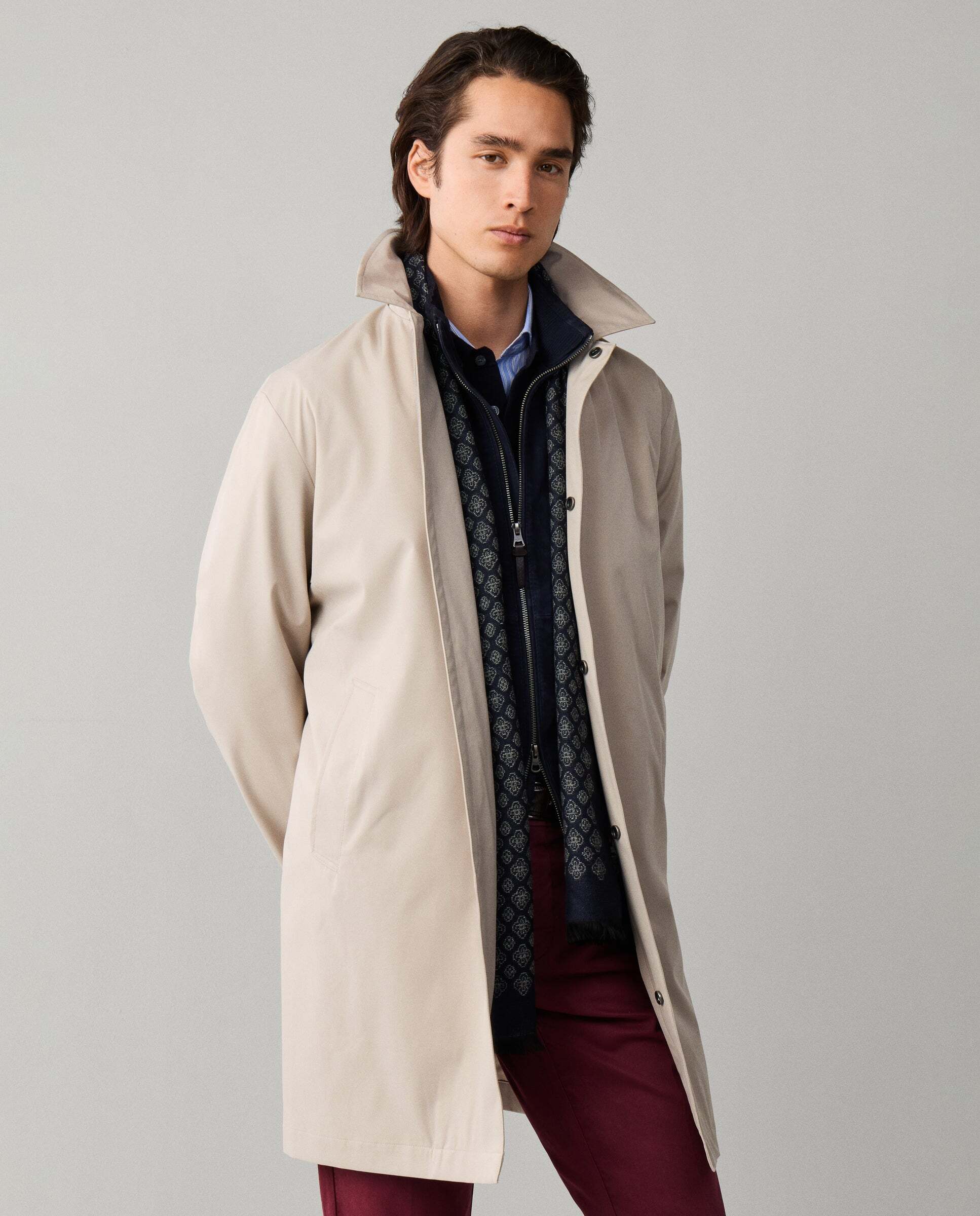 Chaqueta de hombre impermeable sloane - Hackett - Natural Natural-7