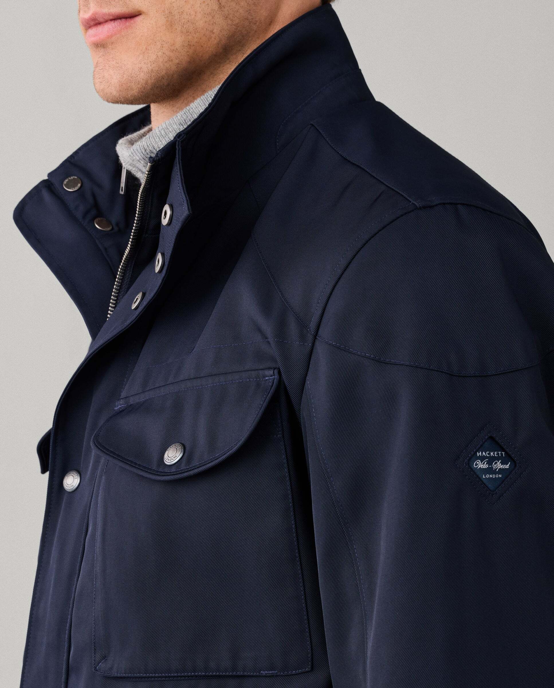 Chaqueta de hombre sahariana velospeed - Hackett - Azul Azul-4