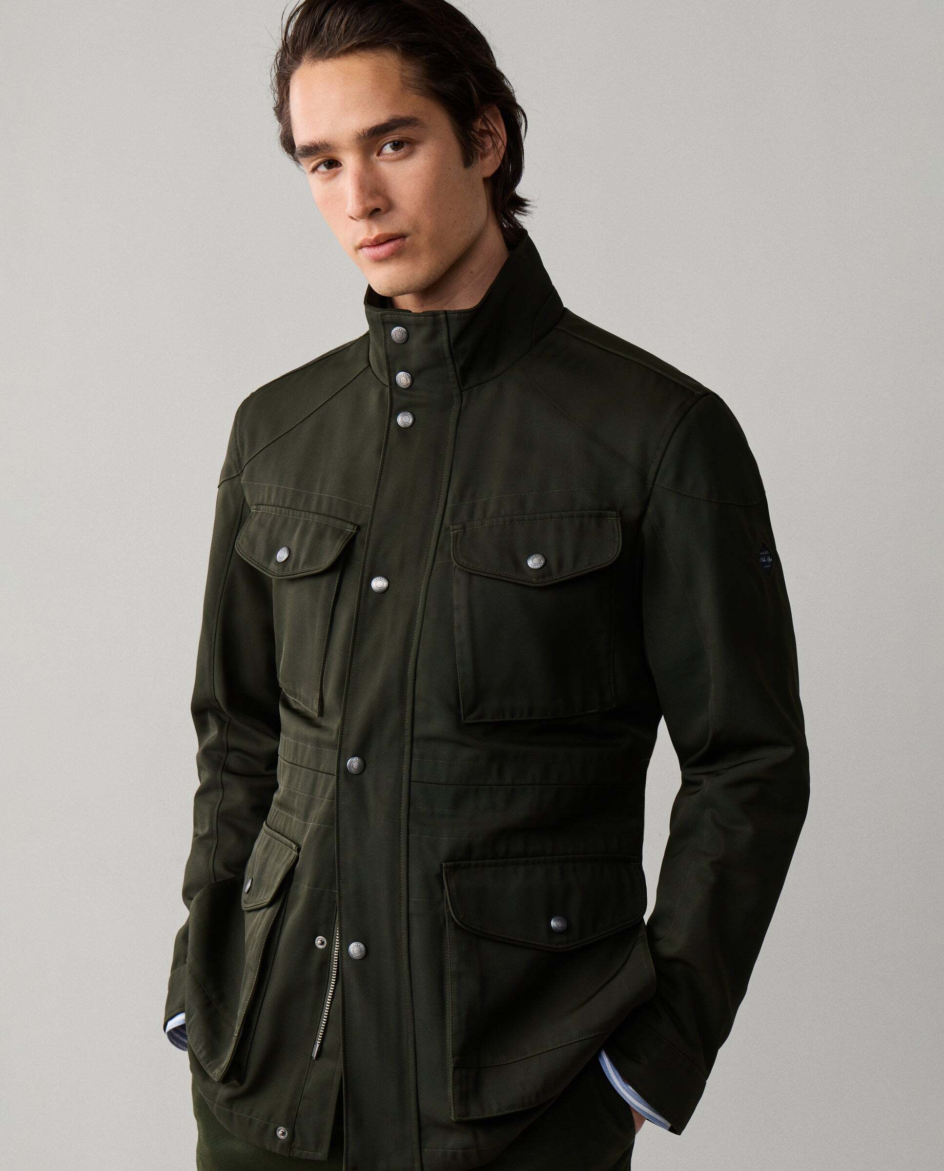 Chaqueta de hombre sahariana velospeed - Hackett - Verde militar Verde militar-7