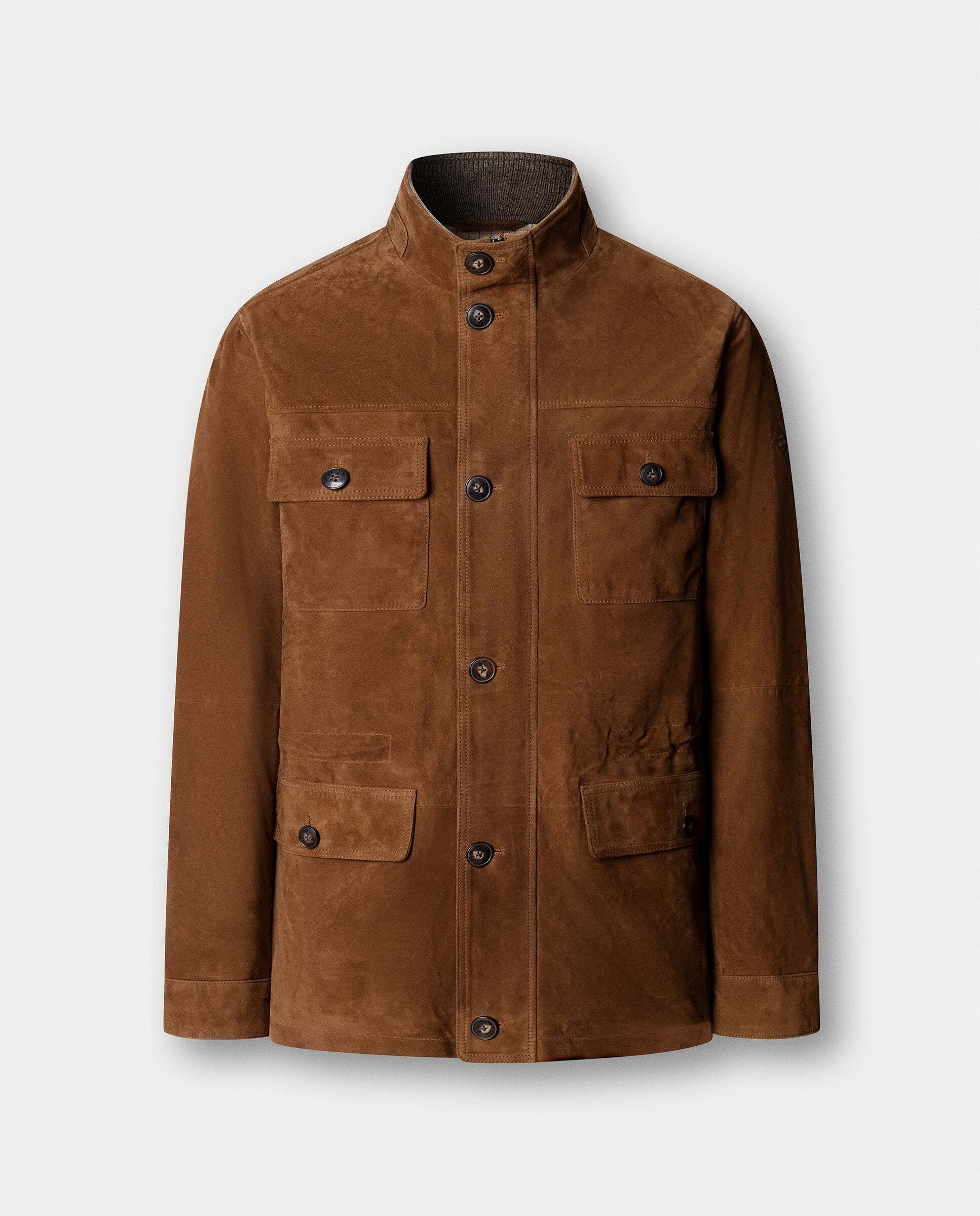Chaqueta de hombre de ante cuatro bolsillos - Hackett - Marrón Marrón-9
