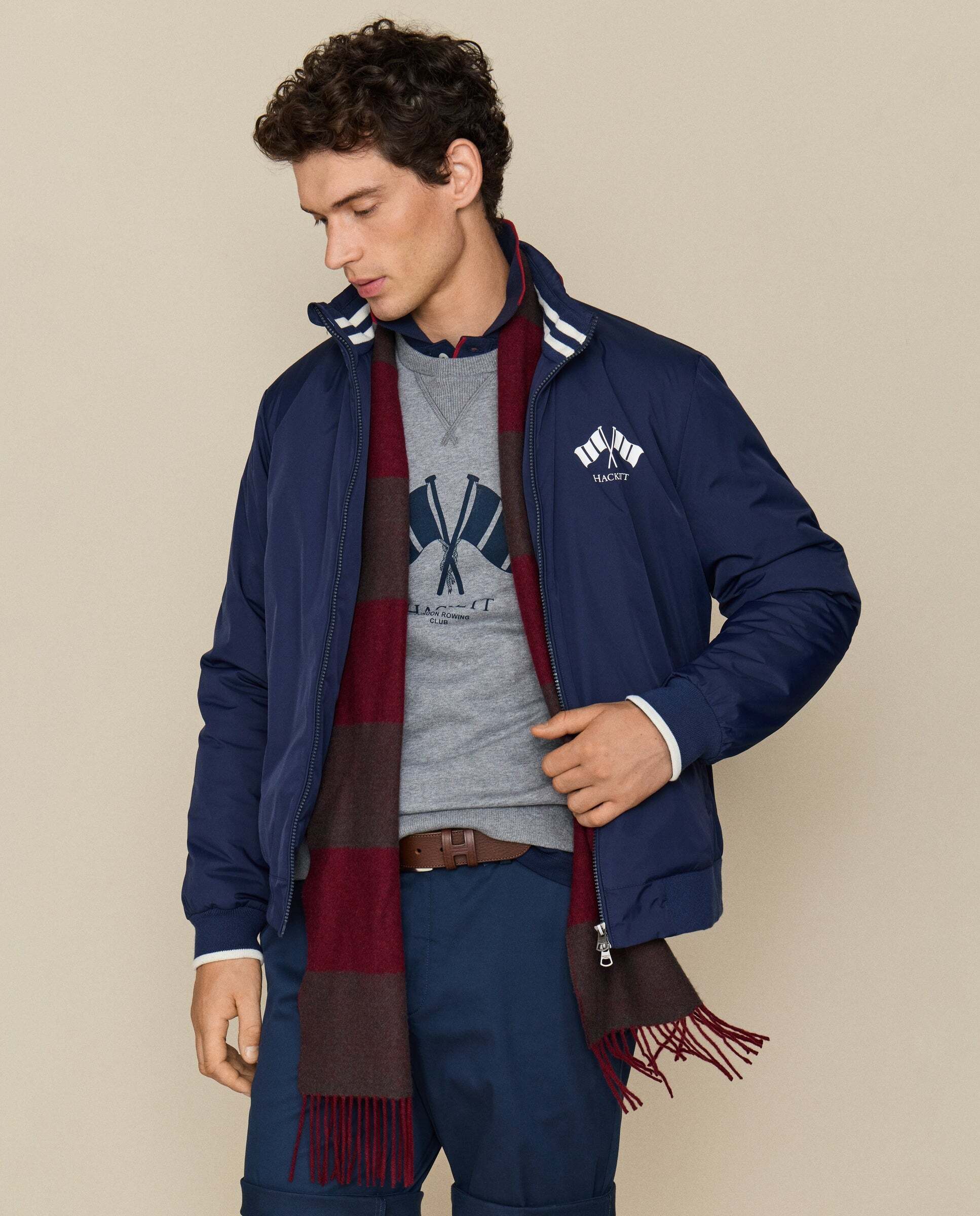 Chubasquero de hombre cortavientos lrc - Hackett - Azul Azul-6