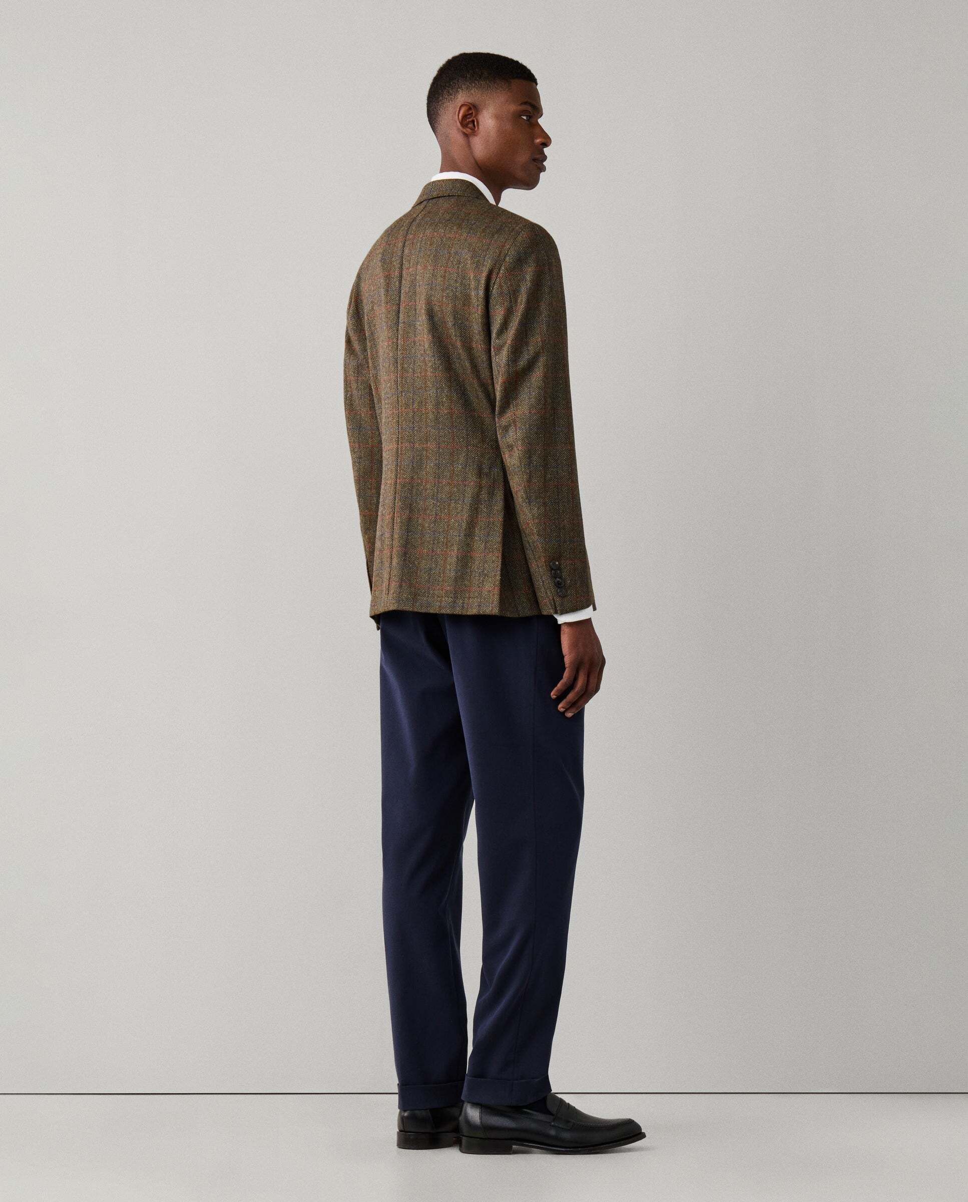 Americana de lana-cashmere de cuadros - Hackett - tejido italiano - Verde Verde-3