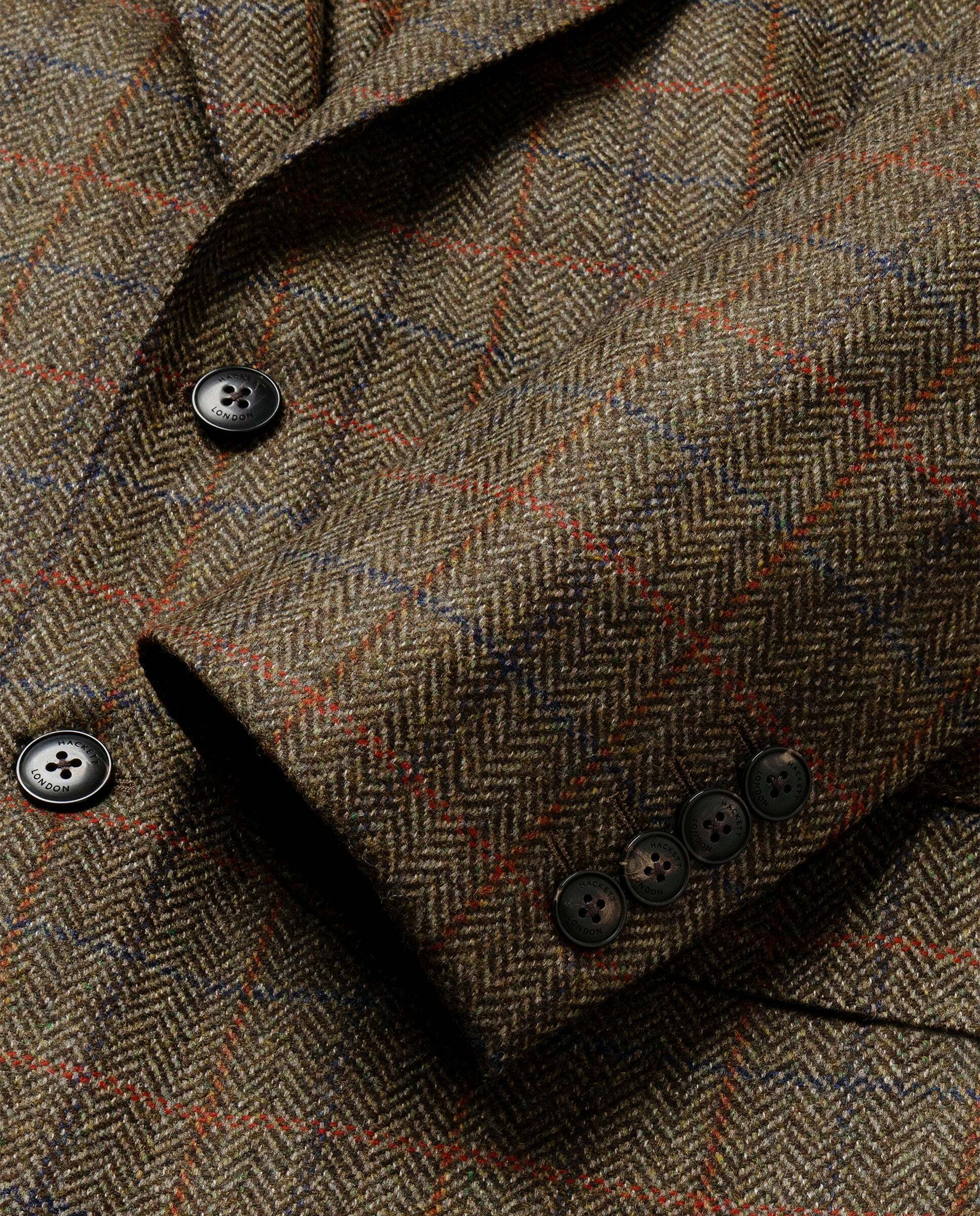 Americana de lana-cashmere de cuadros - Hackett - tejido italiano - Verde Verde-5