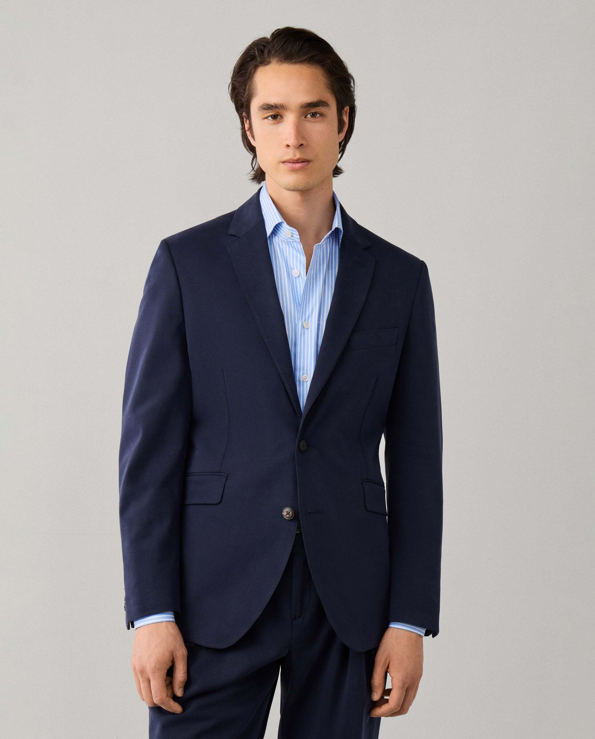 Americana de hombre mezcla de algodón elástico - Hackett - Azul Azul-1