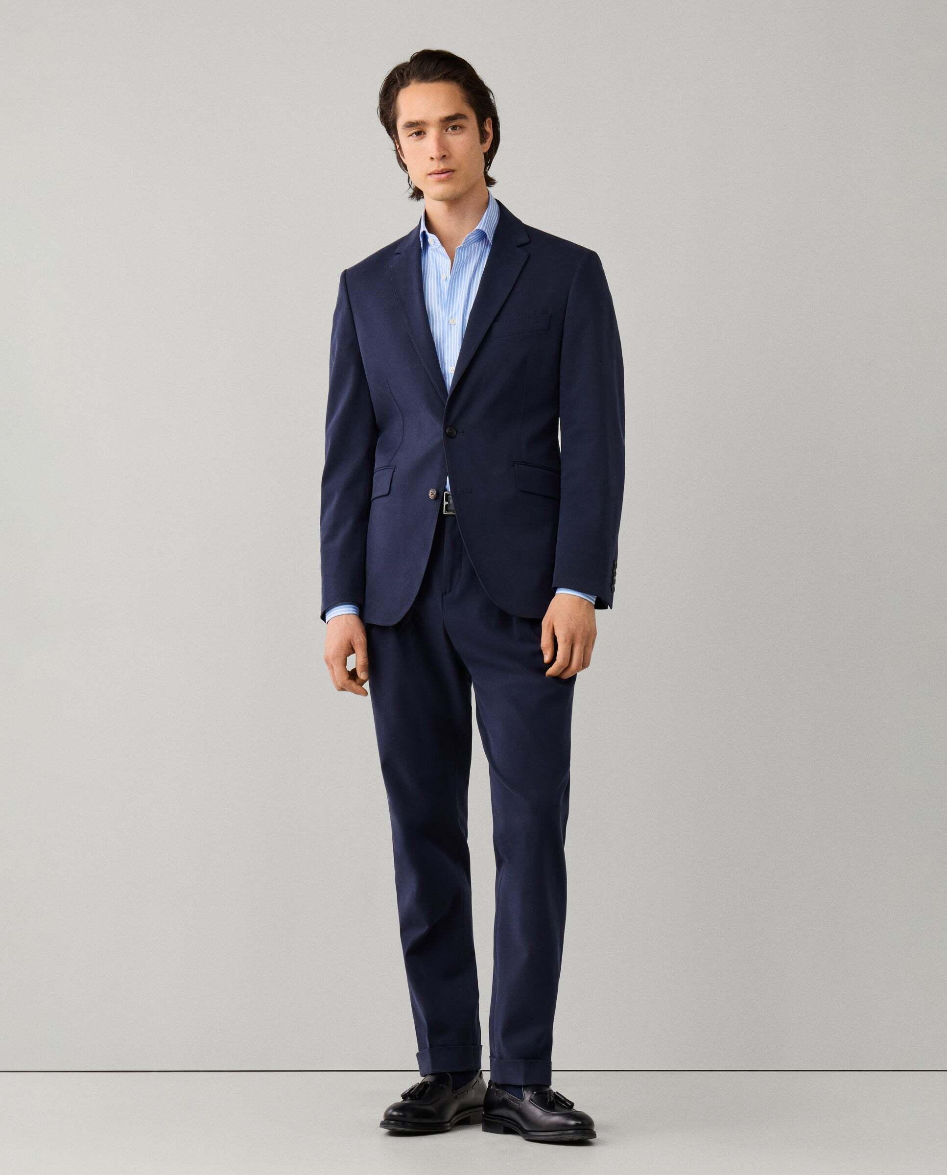 Americana de hombre mezcla de algodón elástico - Hackett - Azul Azul-2