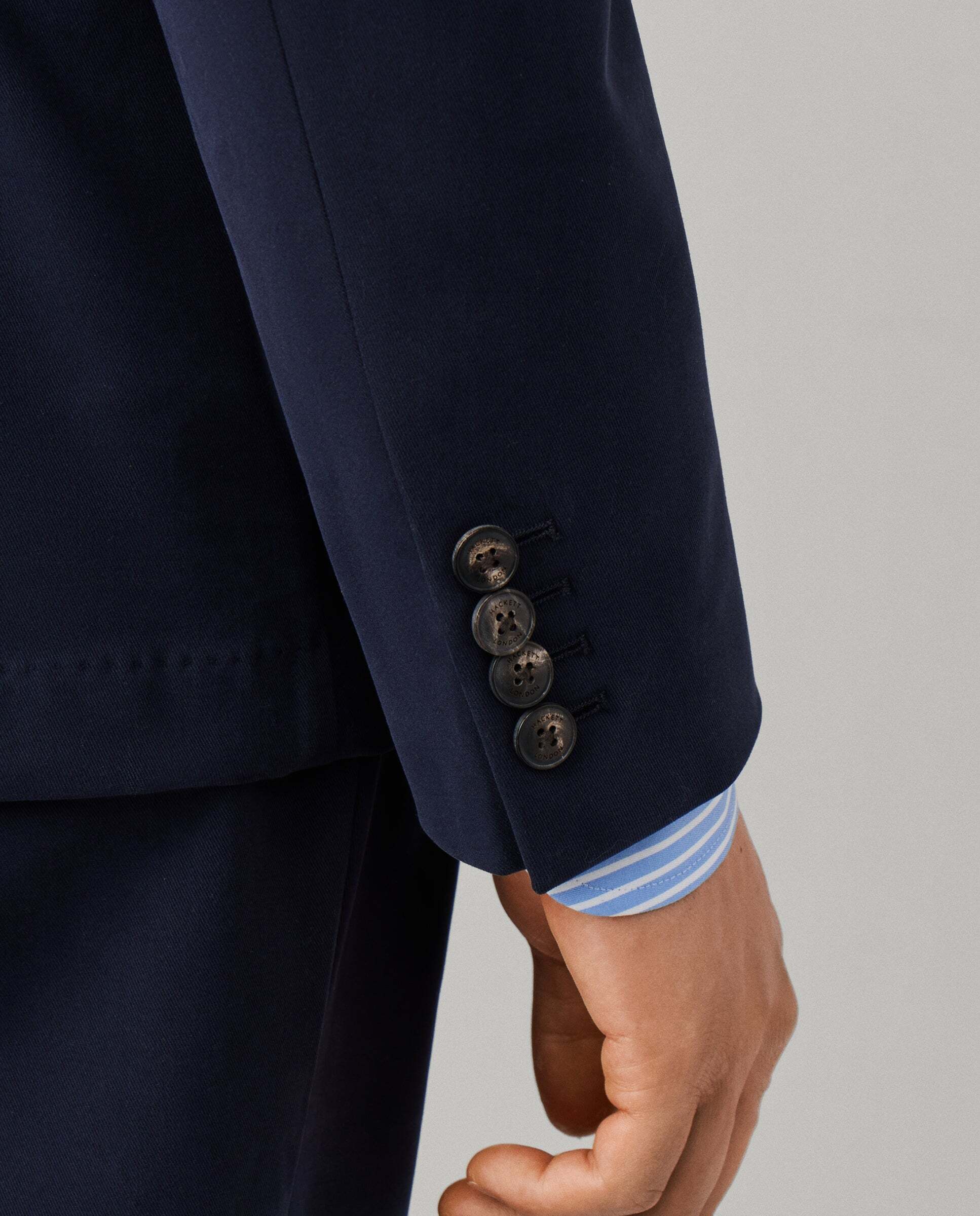 Americana de hombre mezcla de algodón elástico - Hackett - Azul Azul-5