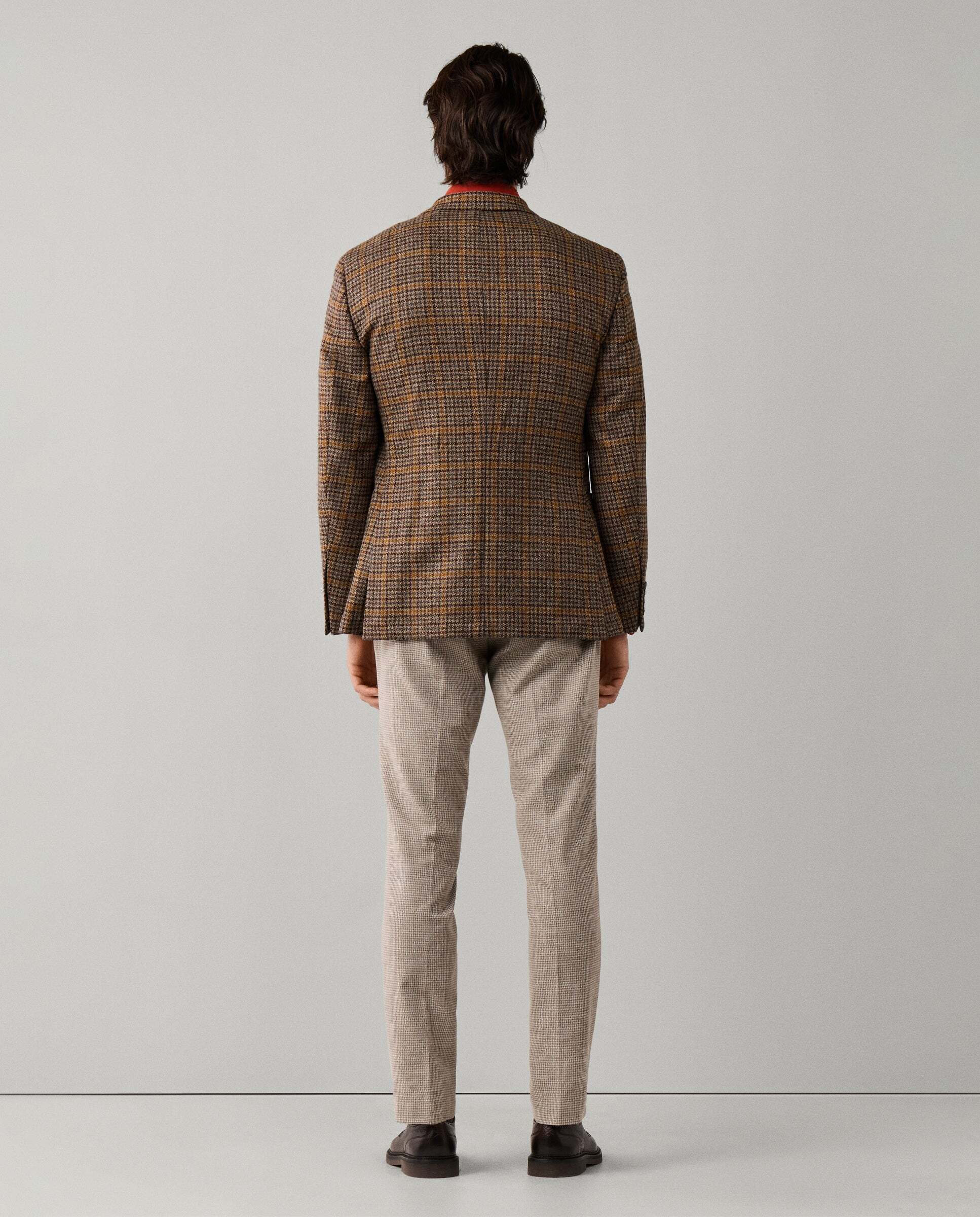 Americana de lana-cashmere a cuadros - Hackett - tejido italiano - Natural Natural-3
