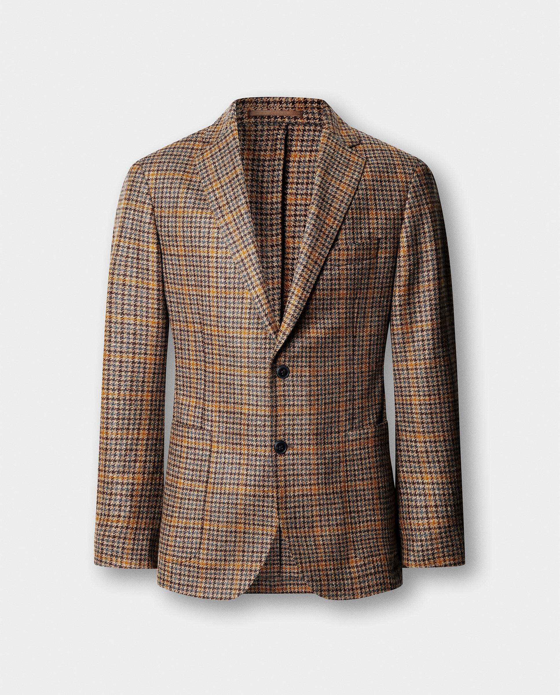 Americana de lana-cashmere a cuadros - Hackett - tejido italiano - Natural Natural-9