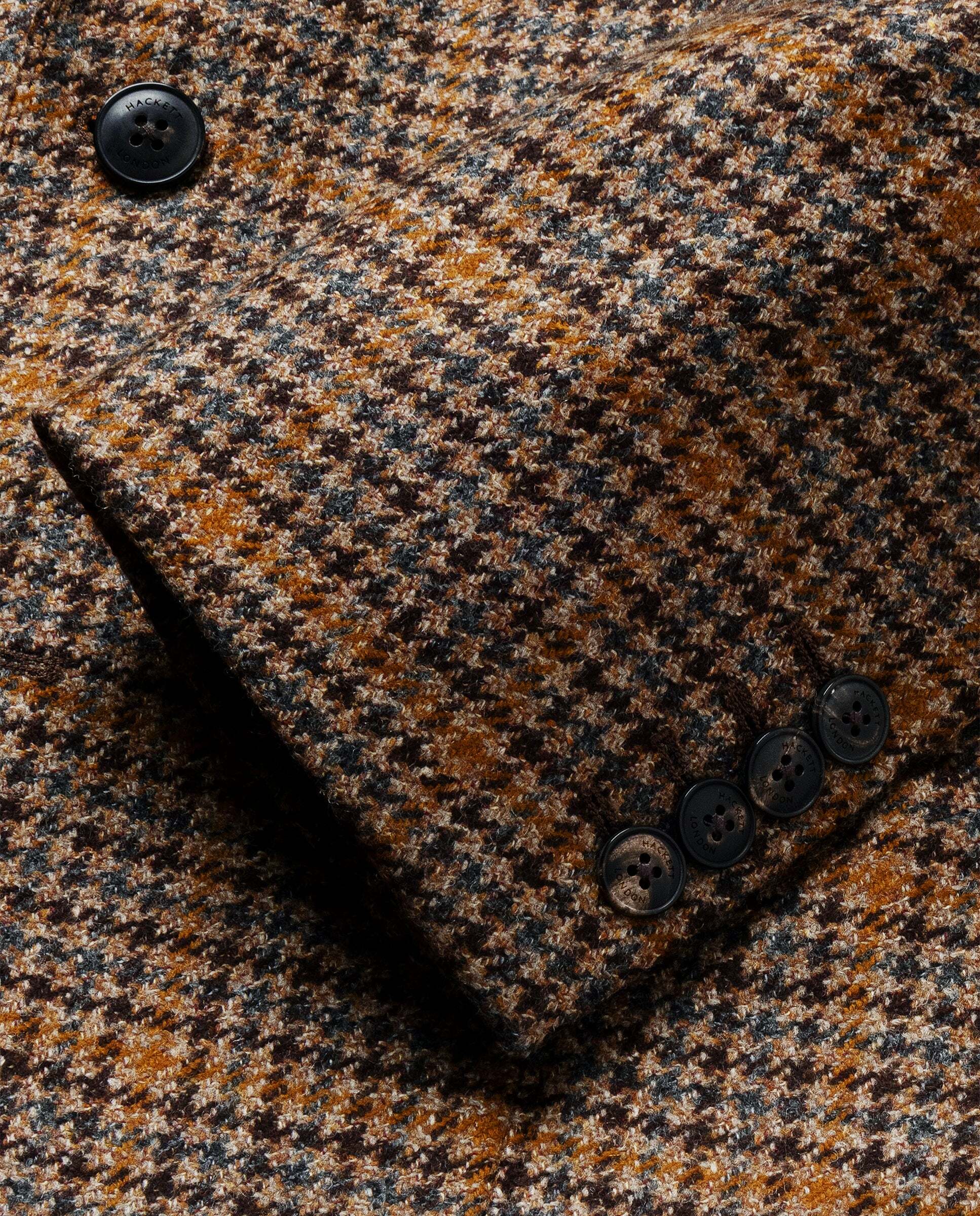 Americana de lana-cashmere a cuadros - Hackett - tejido italiano - Natural Natural-11