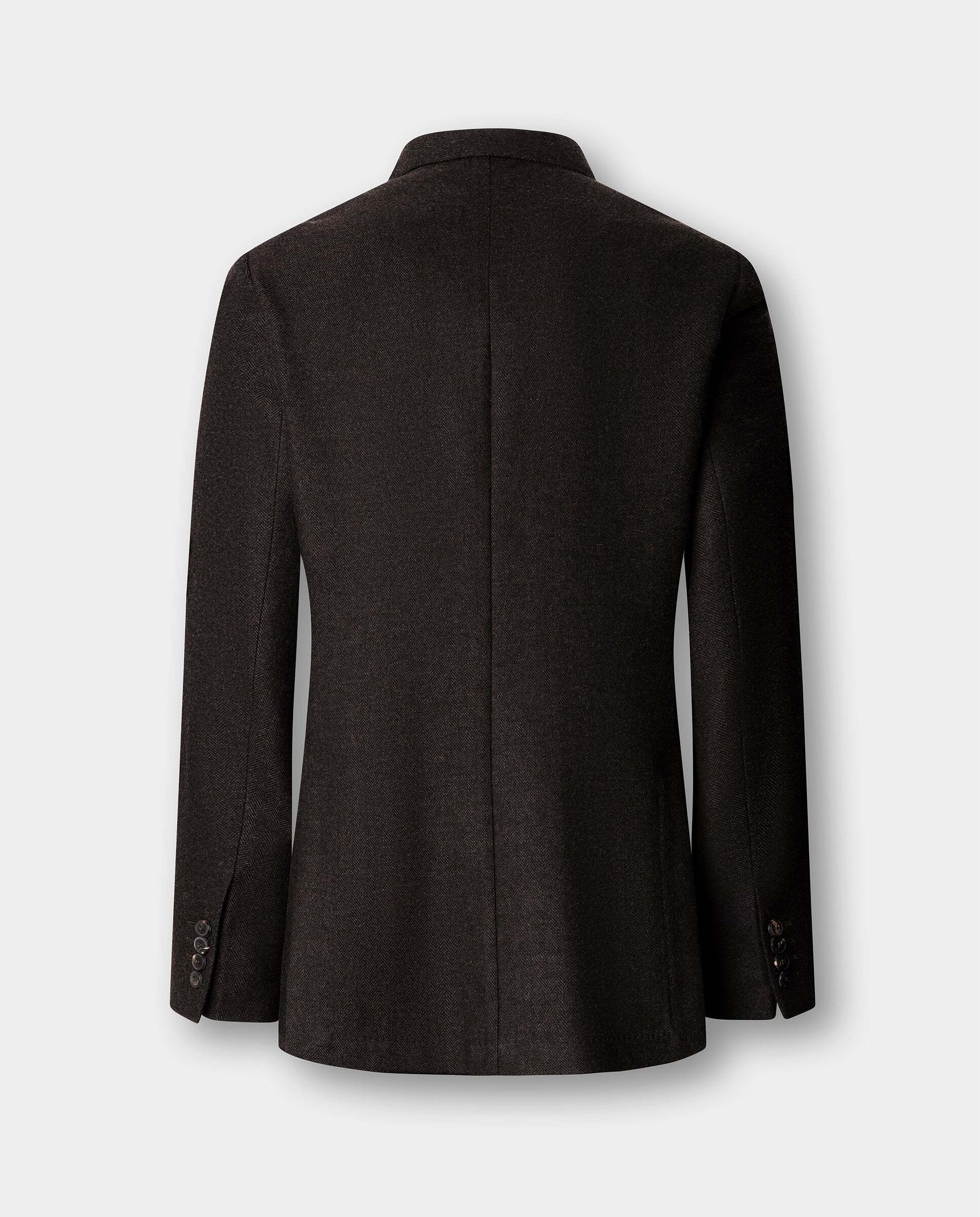 Americana de hombre mezcla de lana en espiga - Hackett - Marrón Marrón-10