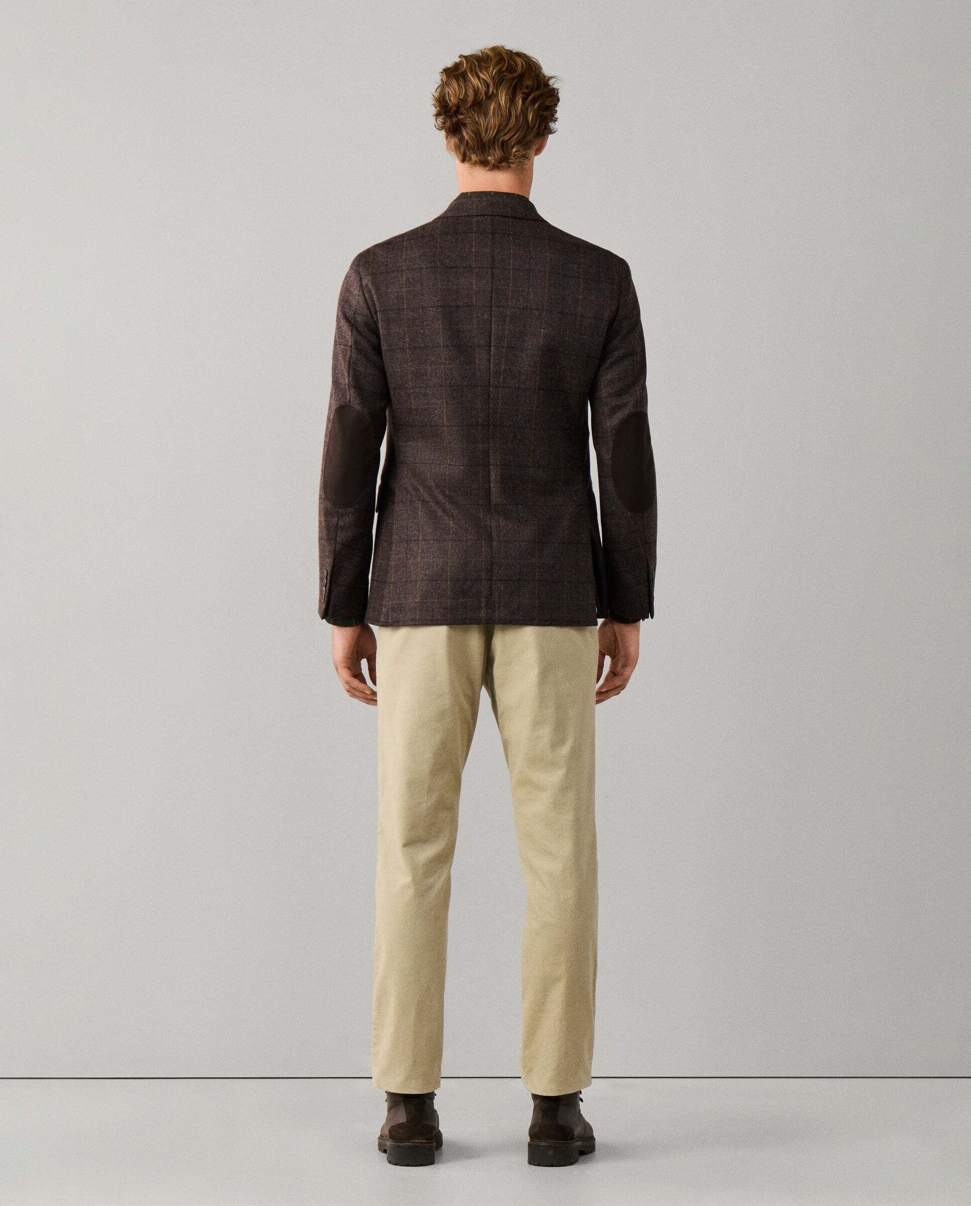 Americana de hombre de tattersall de lana - Hackett - tejida en inglaterra - Marrón Marrón-3