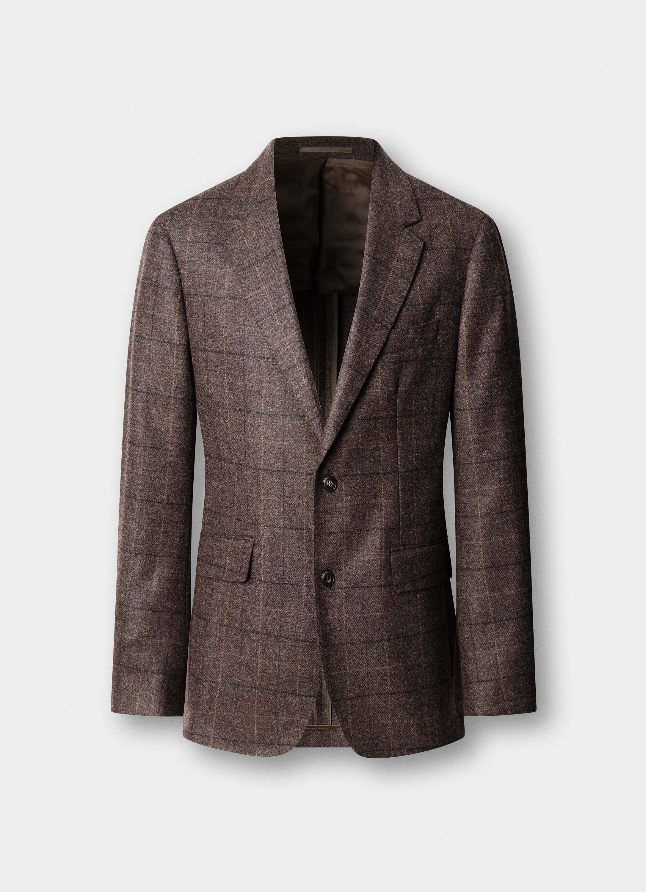 Americana de hombre de tattersall de lana - Hackett - tejida en inglaterra - Marrón Marrón-6