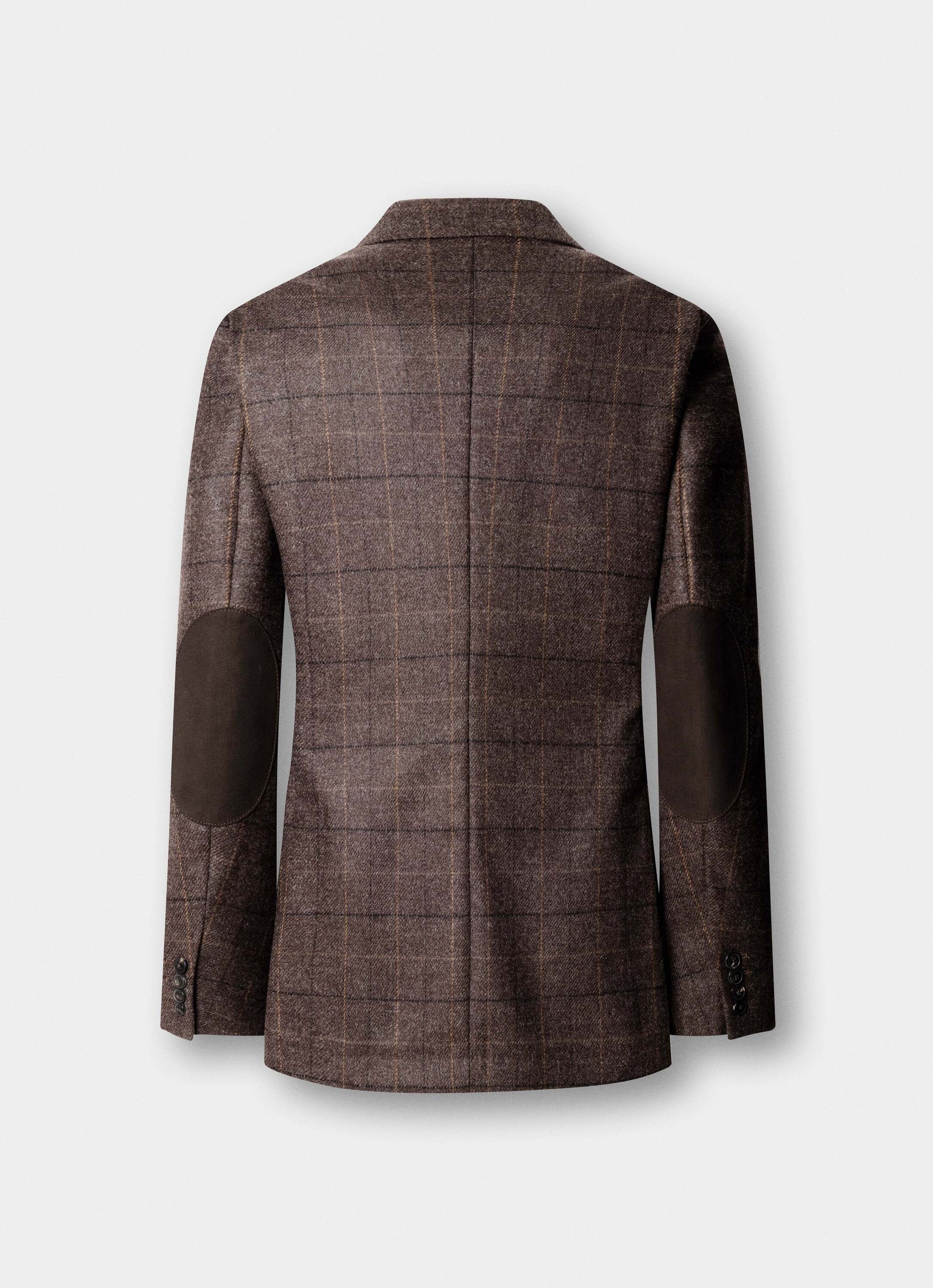 Americana de hombre de tattersall de lana - Hackett - tejida en inglaterra - Marrón Marrón-7