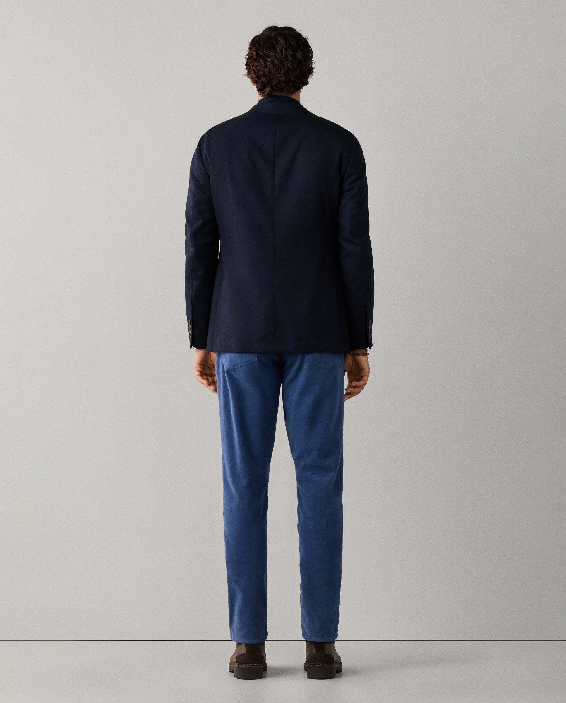 Americana de hombre de franela italiana performance - Hackett - Azul Azul-3