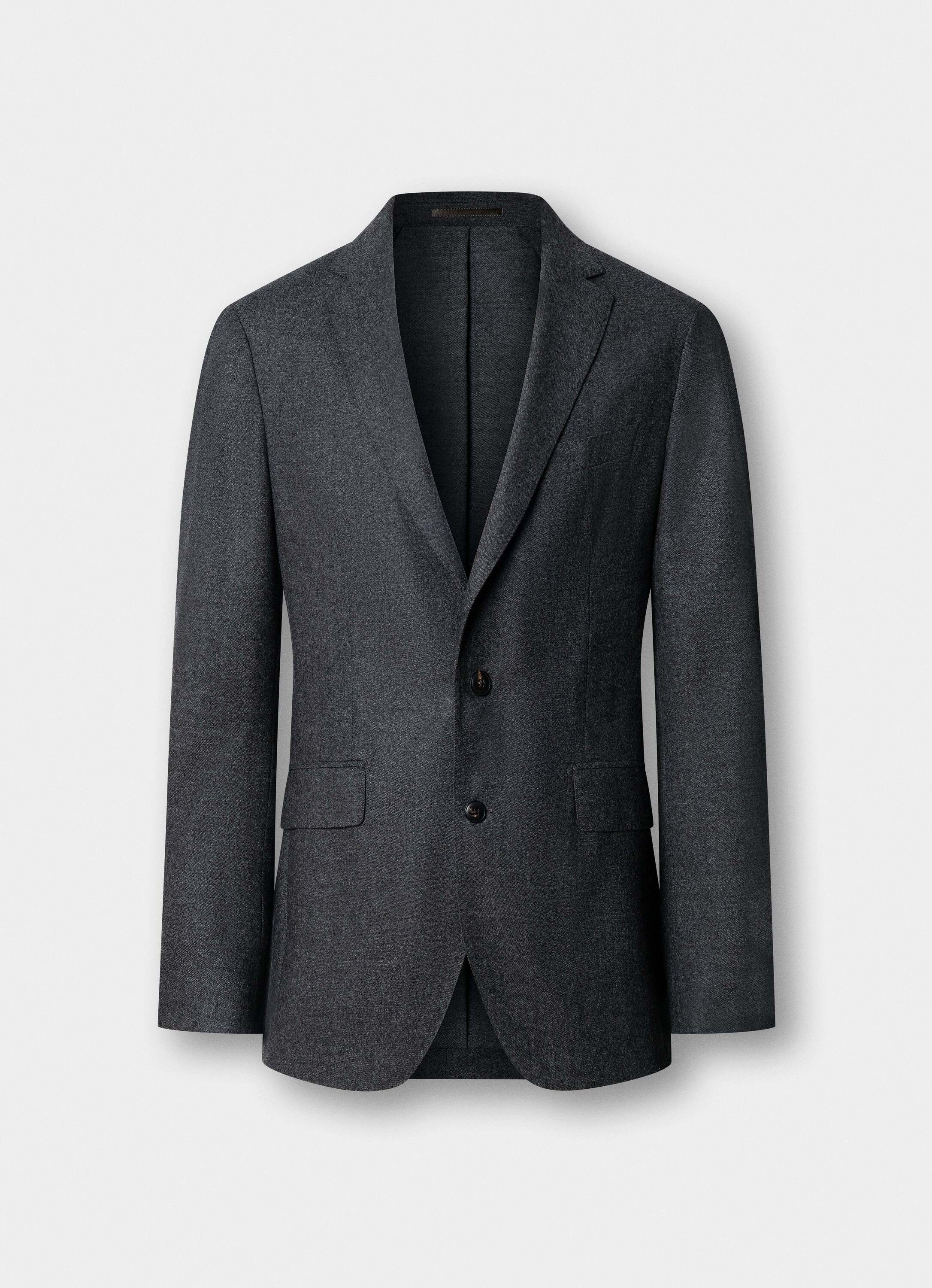Americana de hombre de franela italiana performance - Hackett - Gris Gris-6