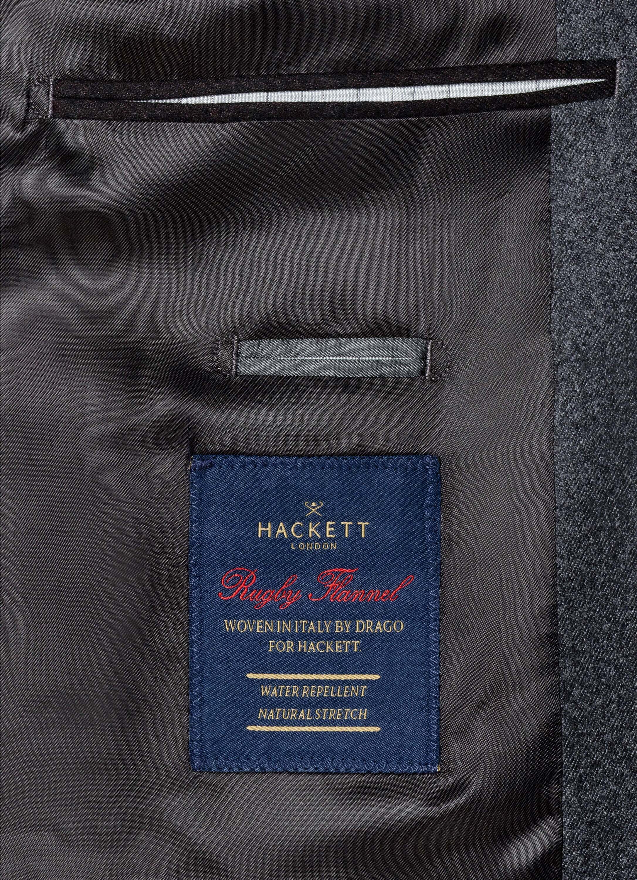 Americana de hombre de franela italiana performance - Hackett - Gris Gris-8