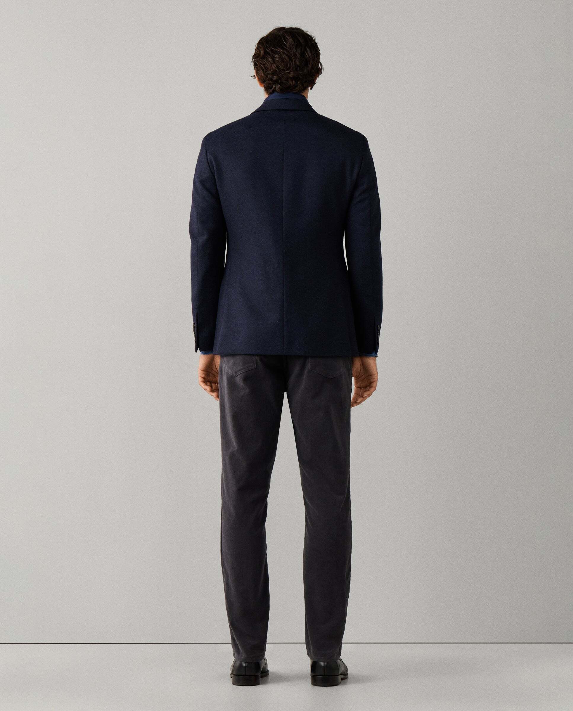 Americana de hombre de sarga mezcla de lana con pechera desmontable - Hackett - Azul Azul-3