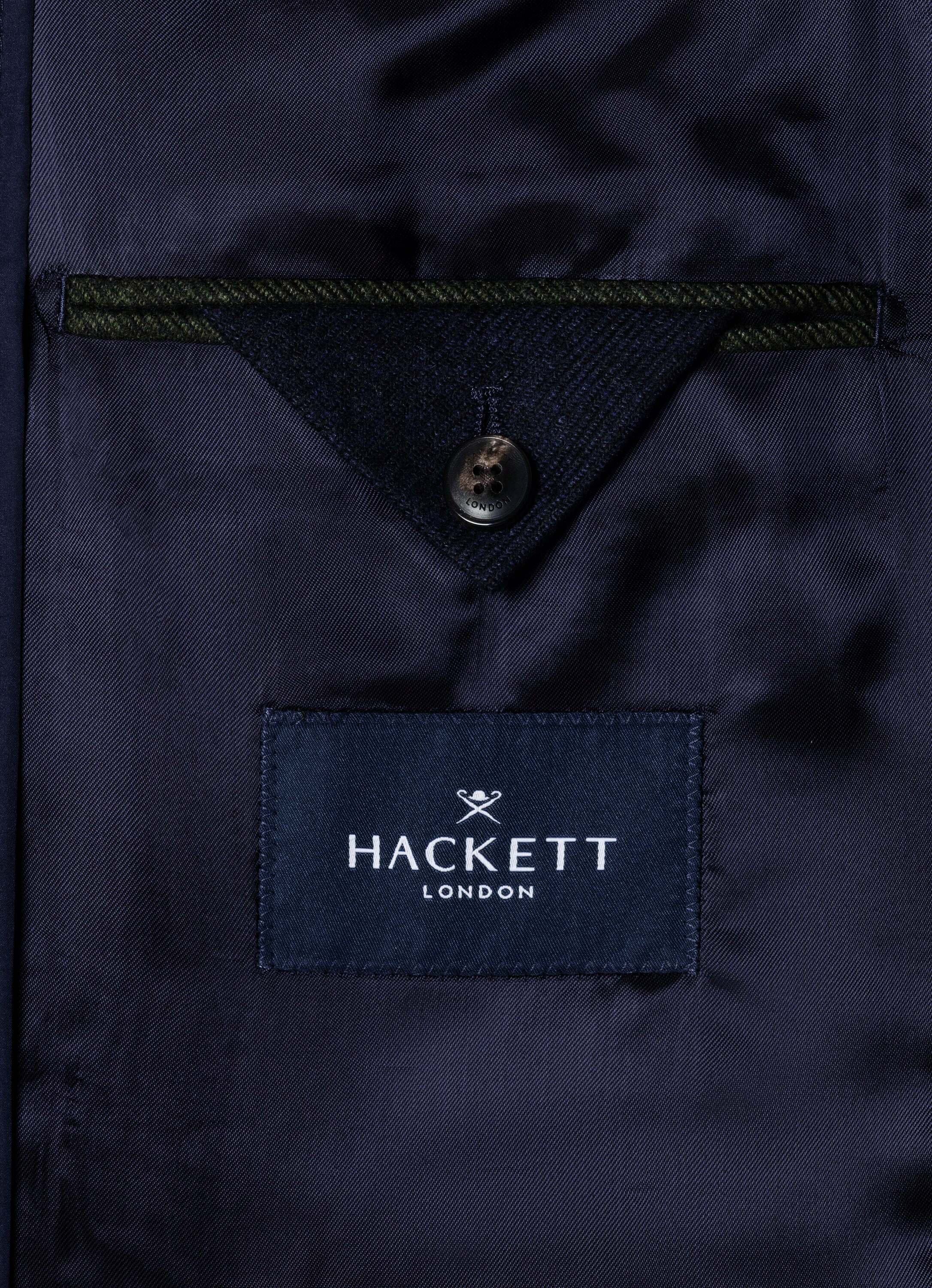 Americana de hombre de sarga mezcla de lana con pechera desmontable - Hackett - Azul Azul-8