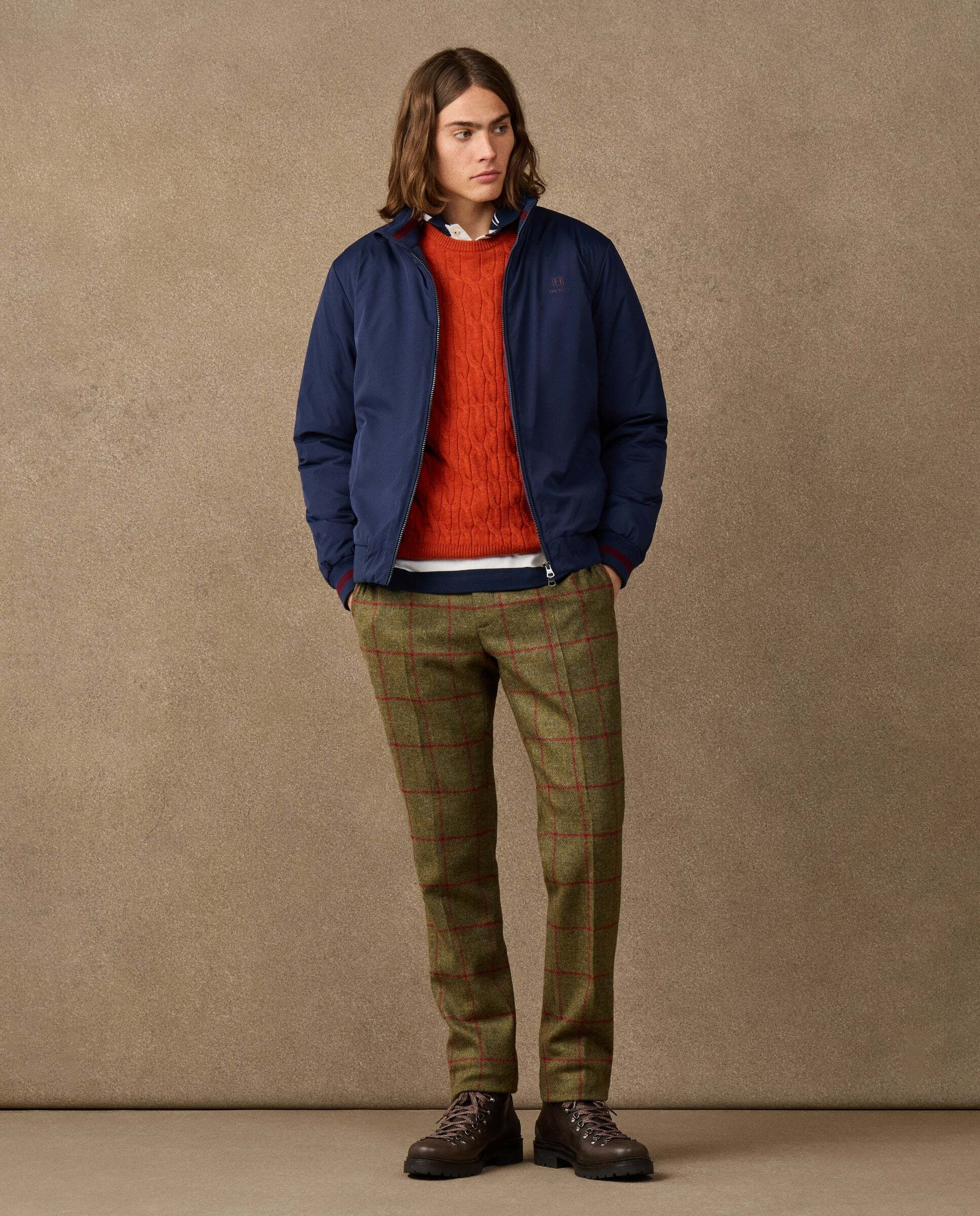 Chaqueta de hombre bomber con logo - Hackett - Azul marino Azul marino-2