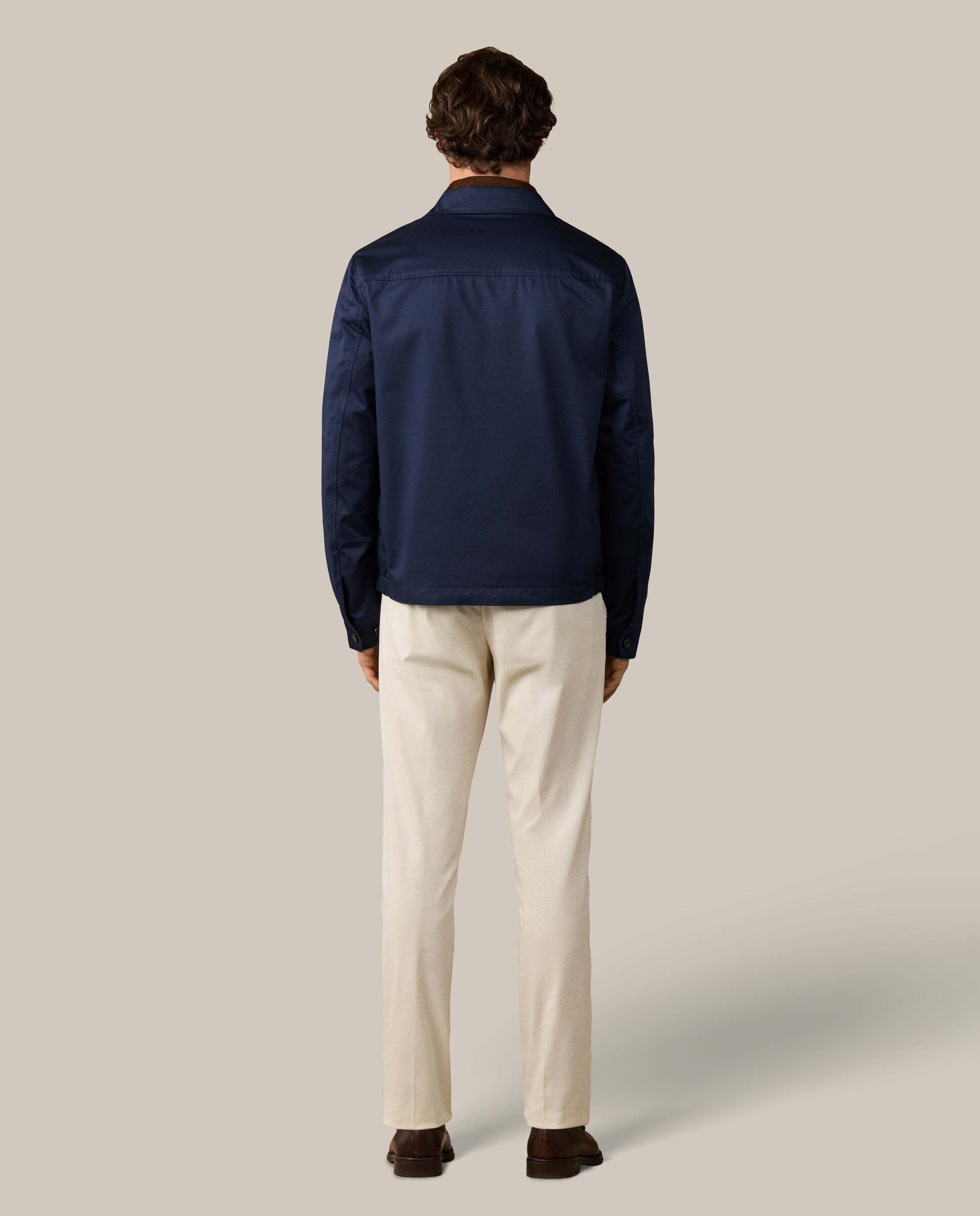 Chaqueta de hombre harrington de algodón - Hackett - Azul Azul-3