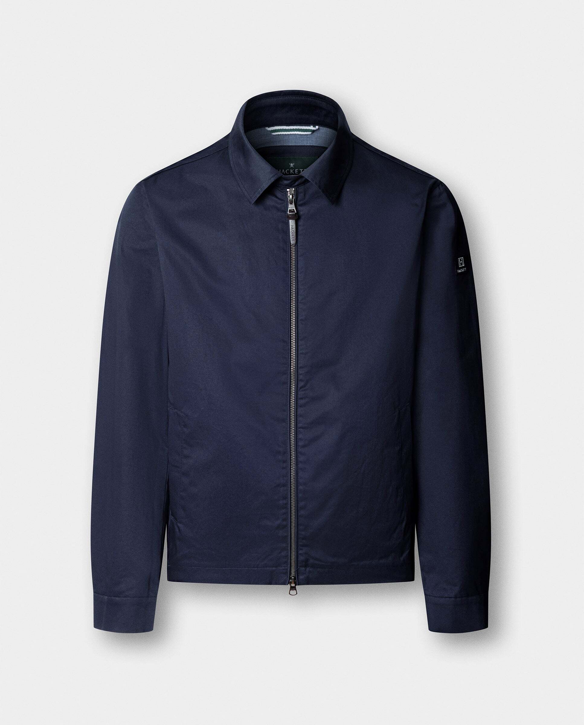 Chaqueta de hombre harrington de algodón - Hackett - Azul Azul-10