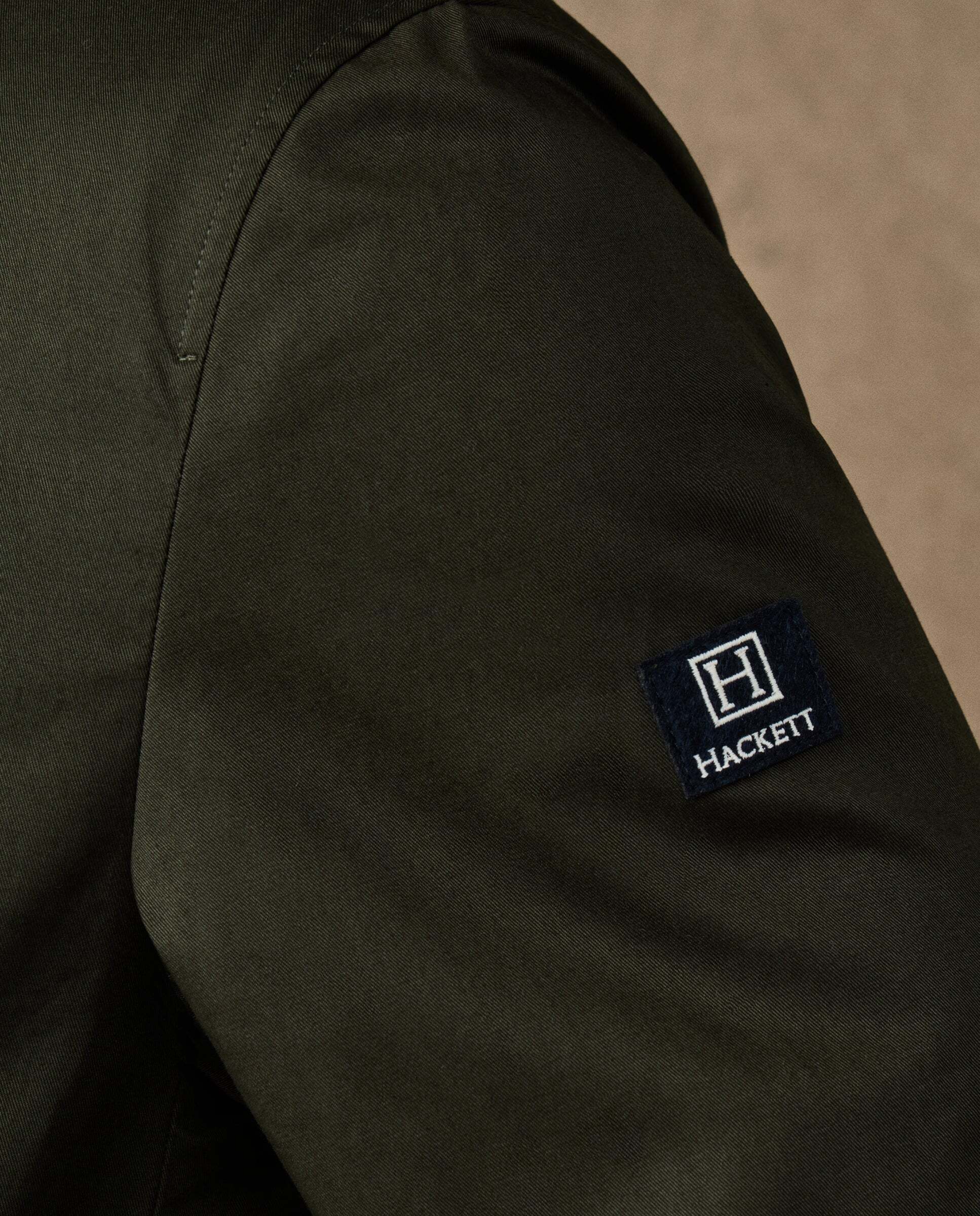 Chaqueta de hombre harrington de algodón - Hackett - Verde Verde-4