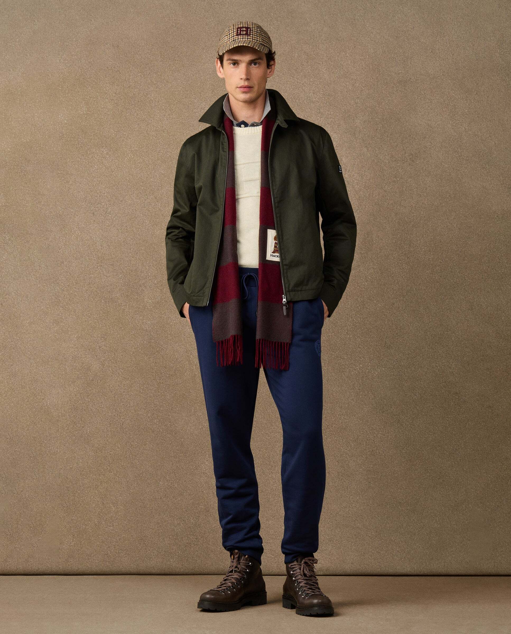 Chaqueta de hombre harrington de algodón - Hackett - Verde Verde-5